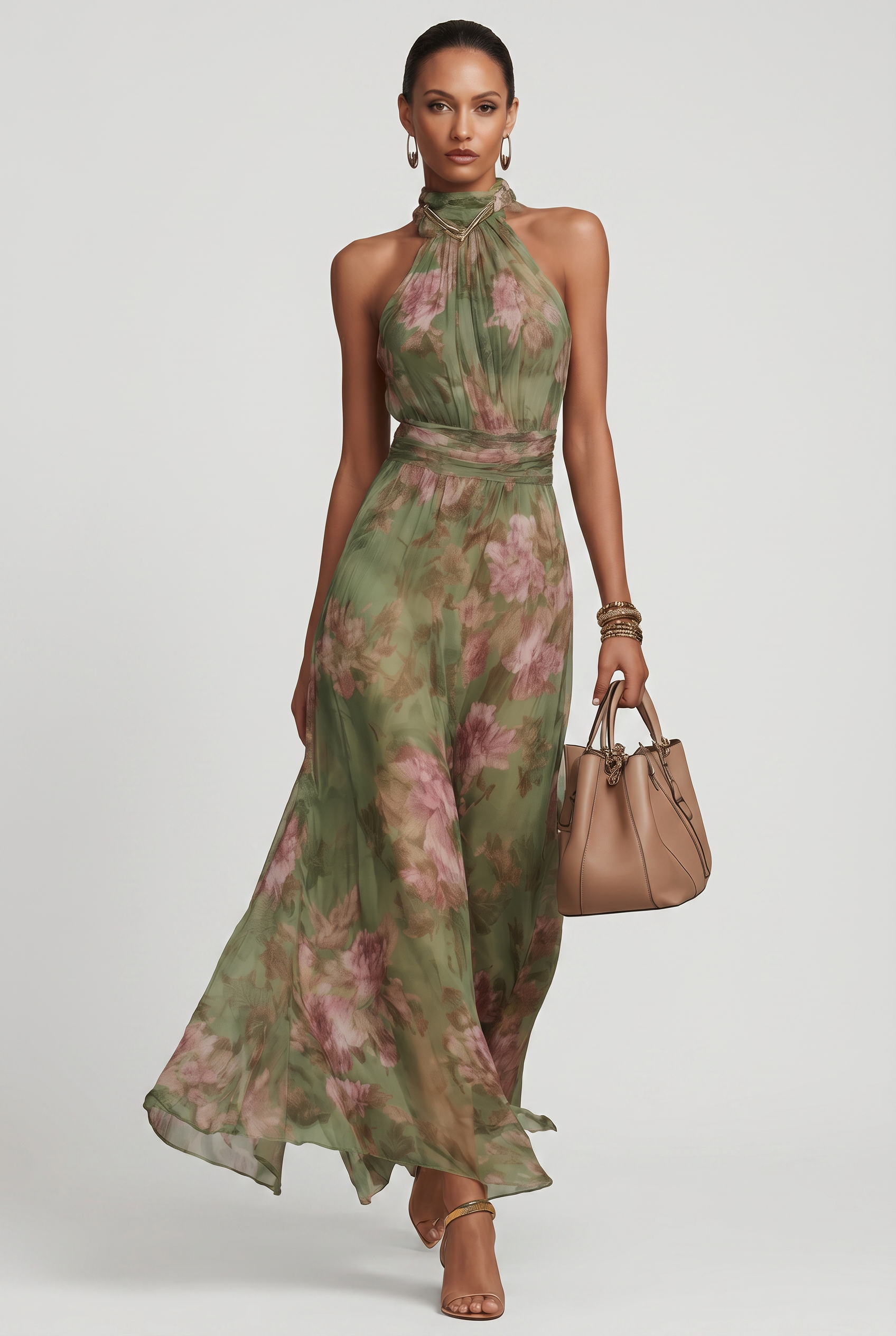 Women's Dress | Printed Summer Wrap Maxi-1