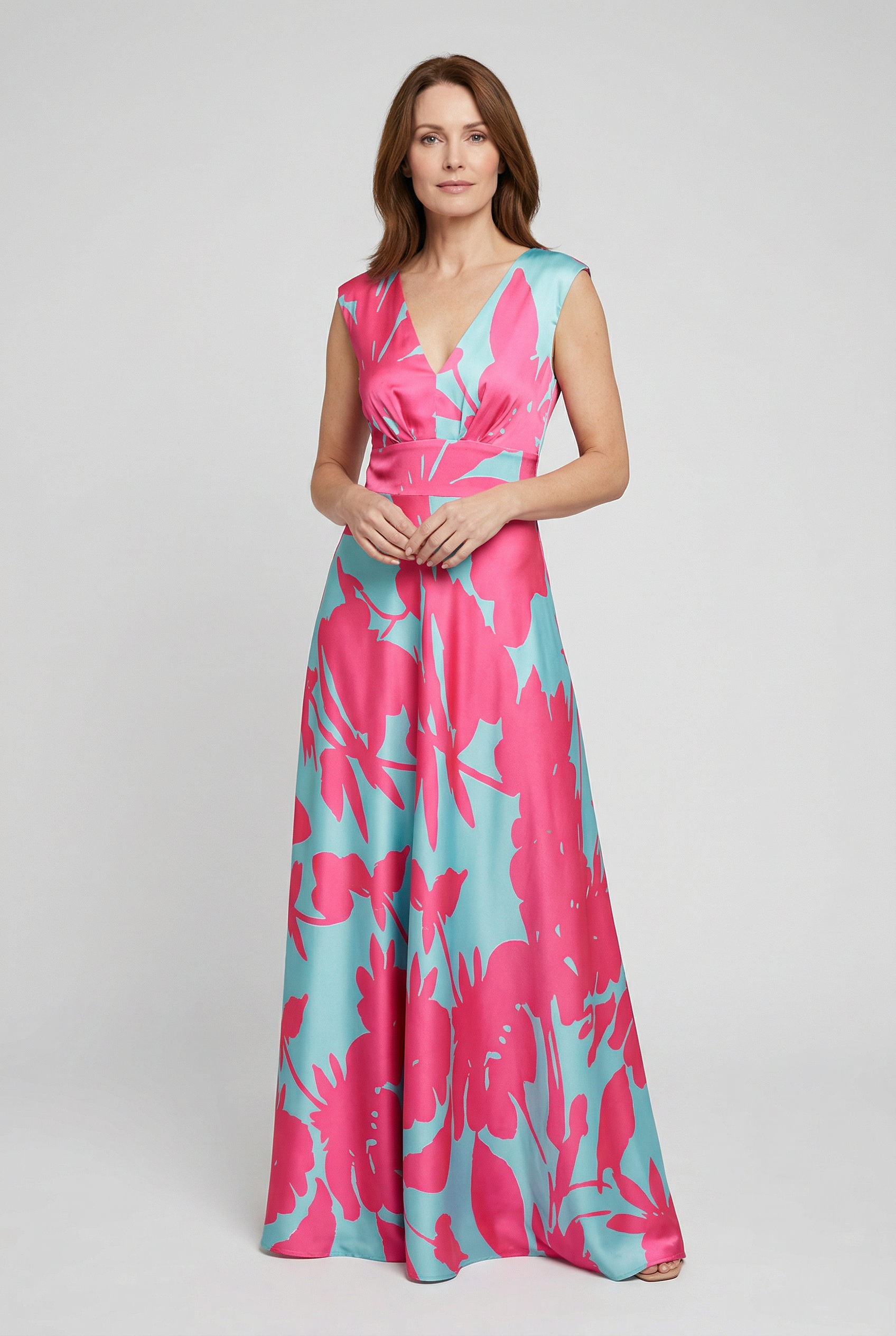 Women’s Dress | V Neck Maxi - 1  