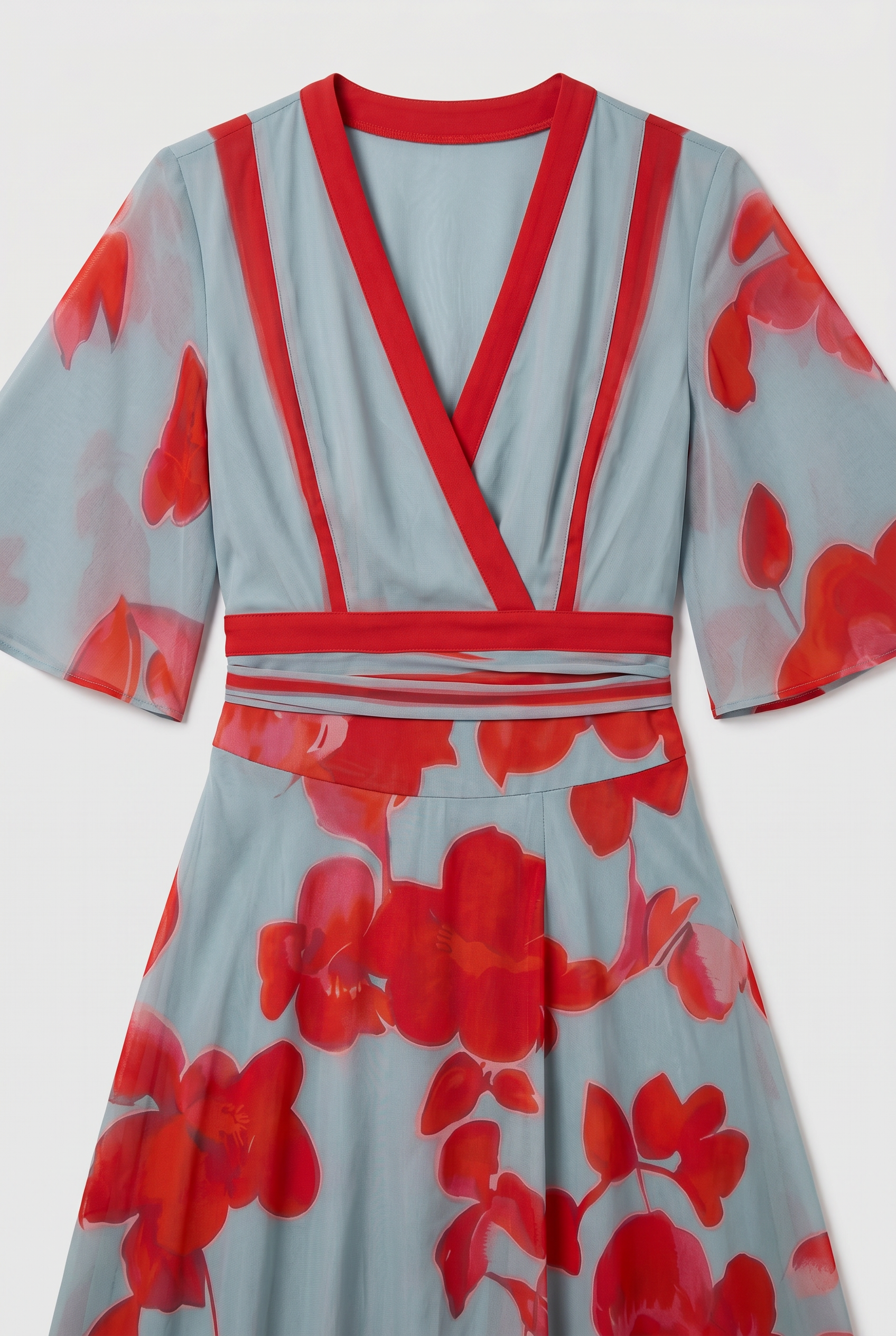 Women's Dress | Wedding Guest Floral Print Wrap Maxi-3