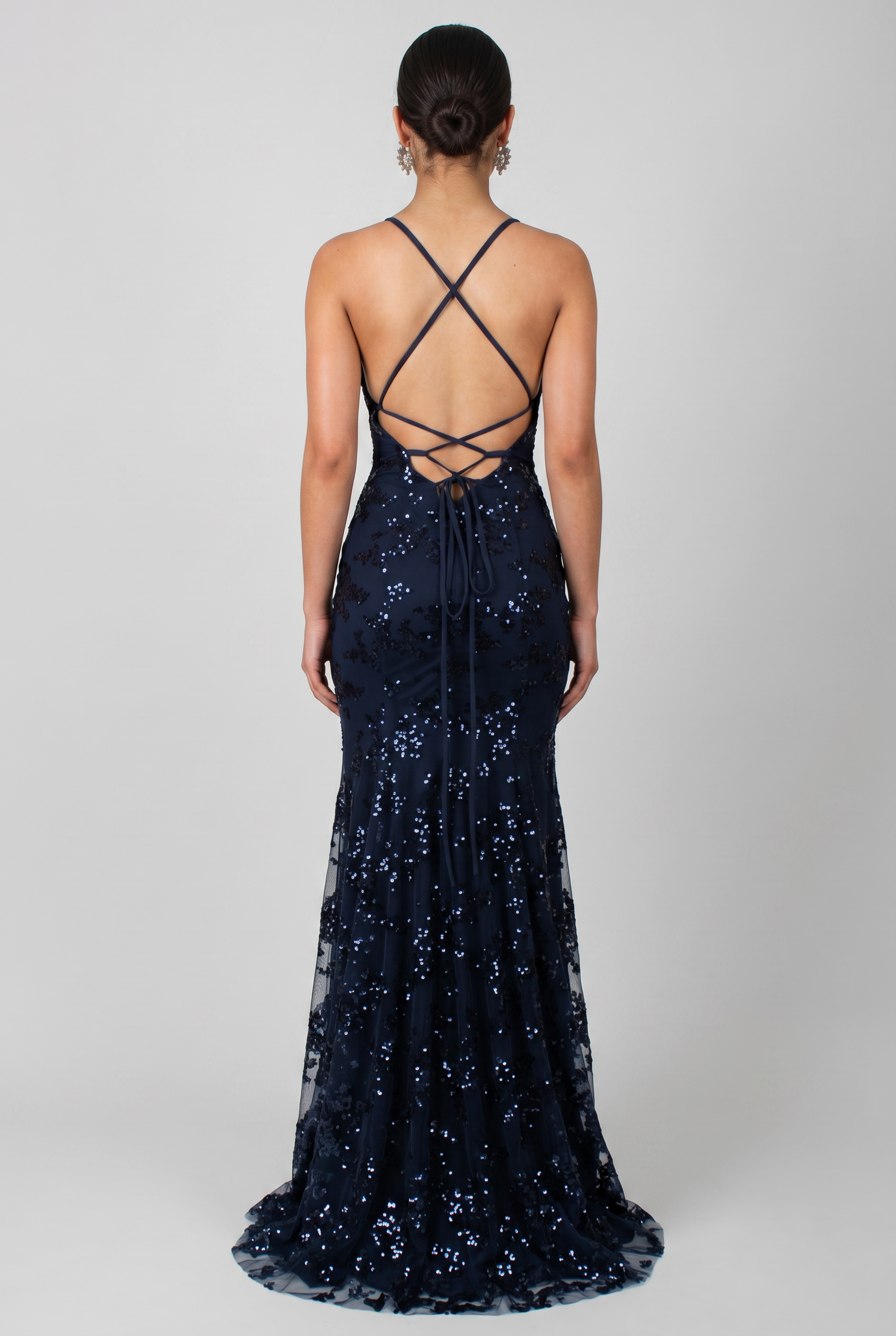 Women's Dress | Wedding Guest Sequin Spaghetti Straps-2