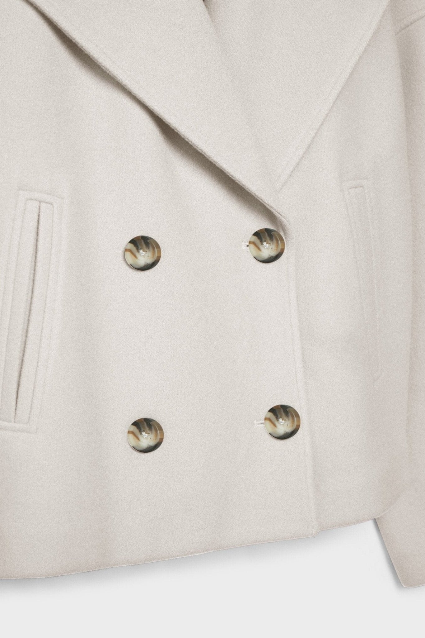 Women’s Jacket | Cropped Double-Breasted with Wide Lapels - 3