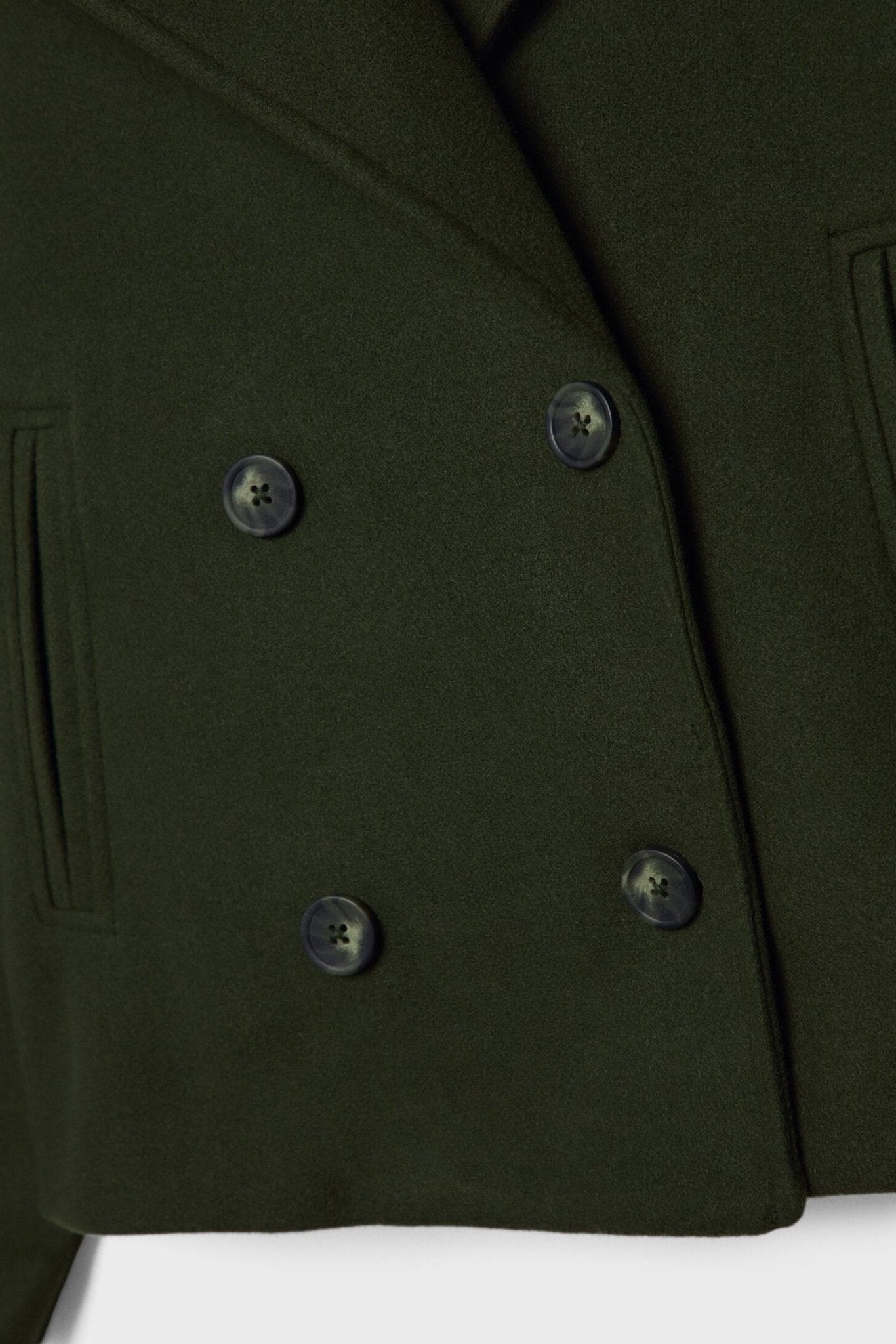 Women’s Jacket | Cropped Double-Breasted with Wide Lapels - 9