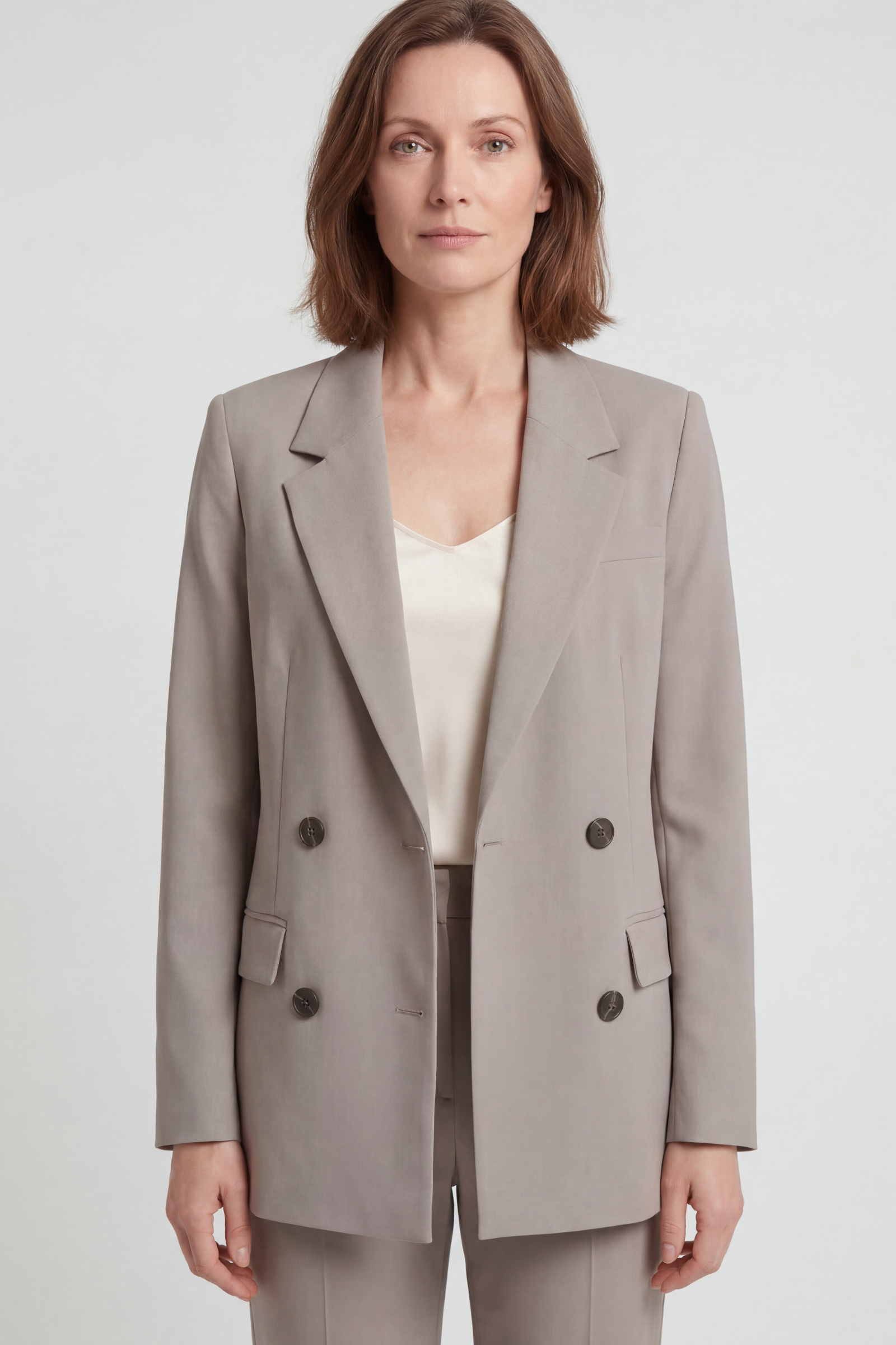 Women’s Jacket | Double-Breasted Blazer with Notch Lapels -1 