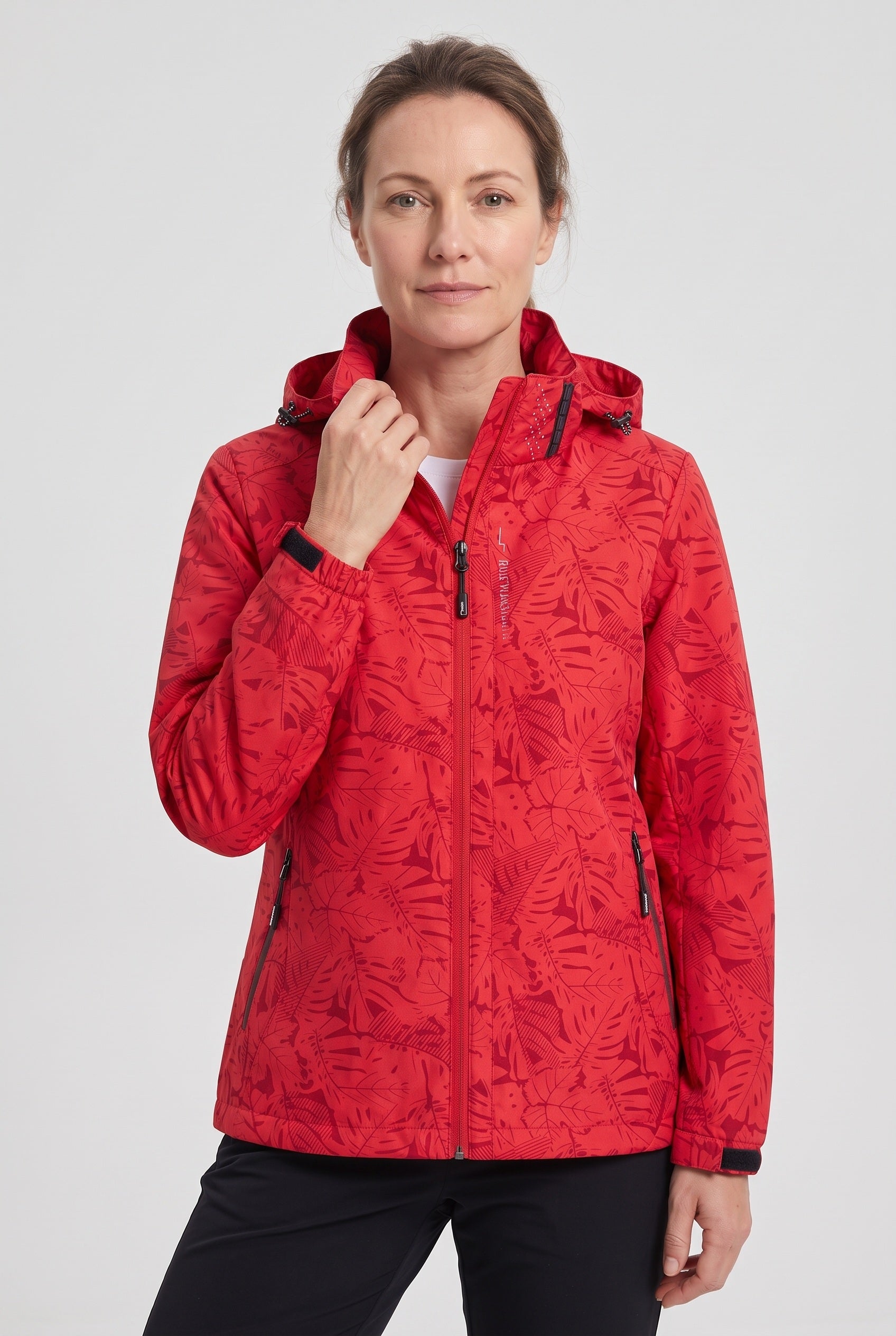 Women's Jacket | Hooded Waterproof Shell - Red