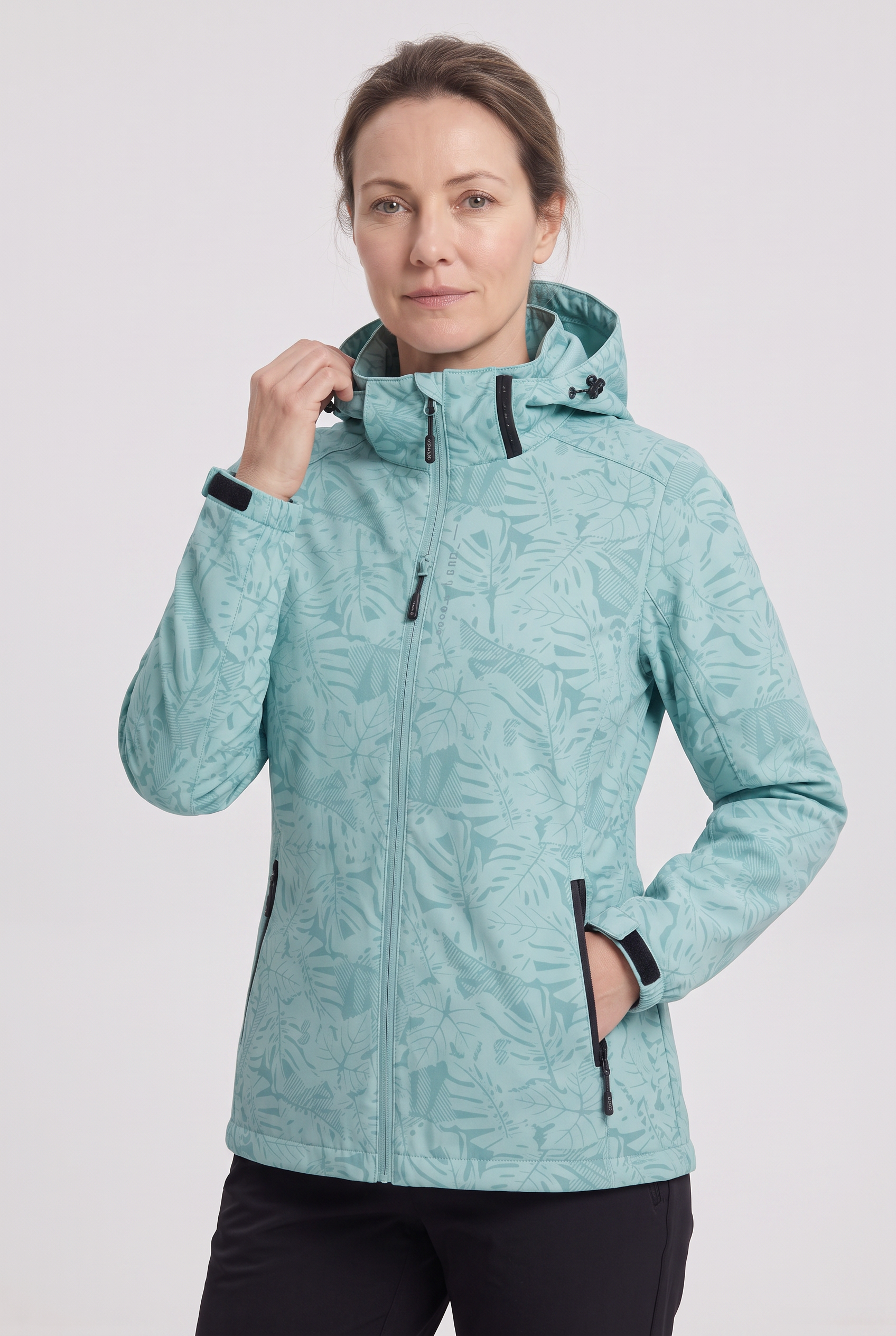Women's Jacket | Hooded Waterproof Shell - Light Blue