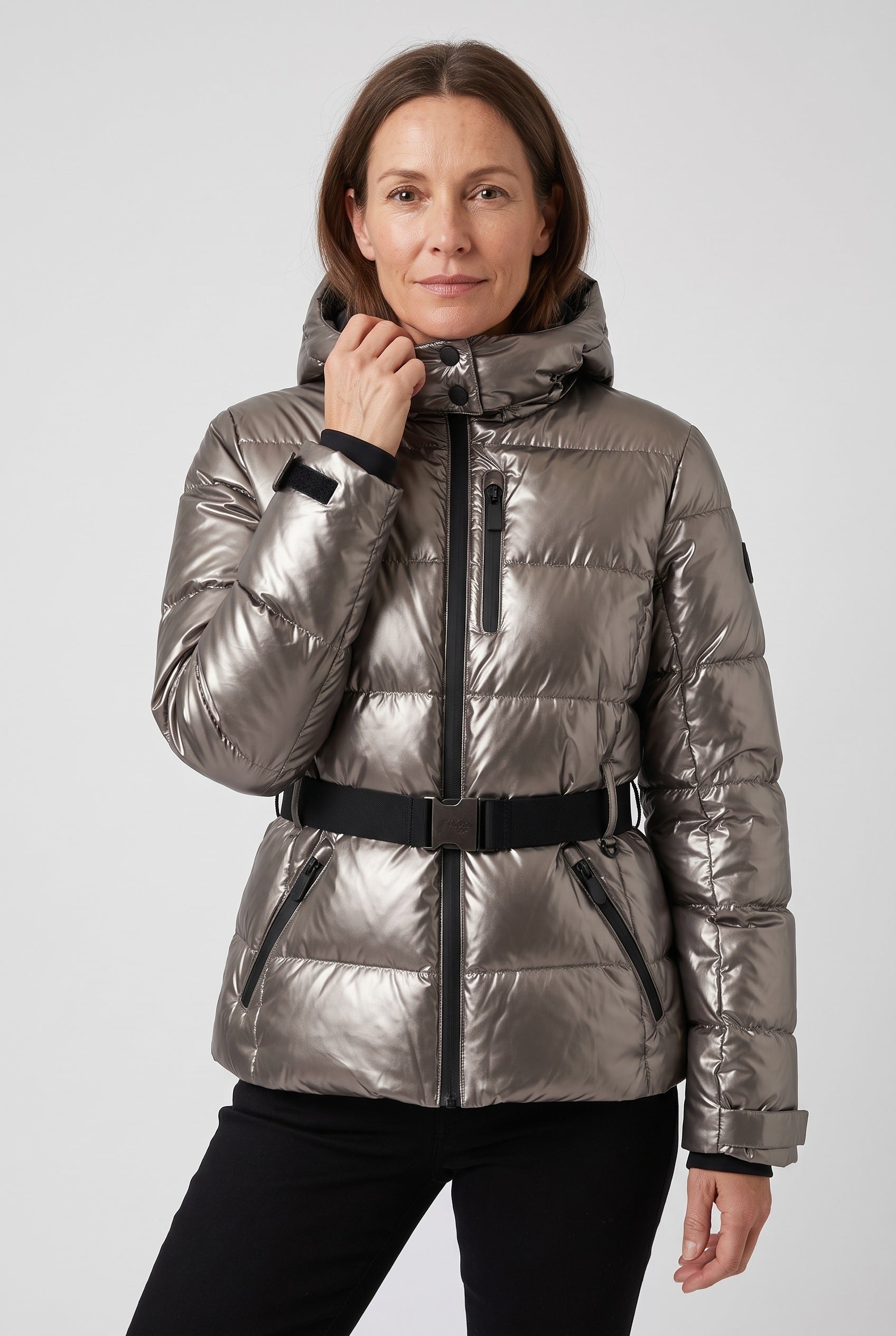 Women's Jacket | Ski Hooded Fitted - Khaki
