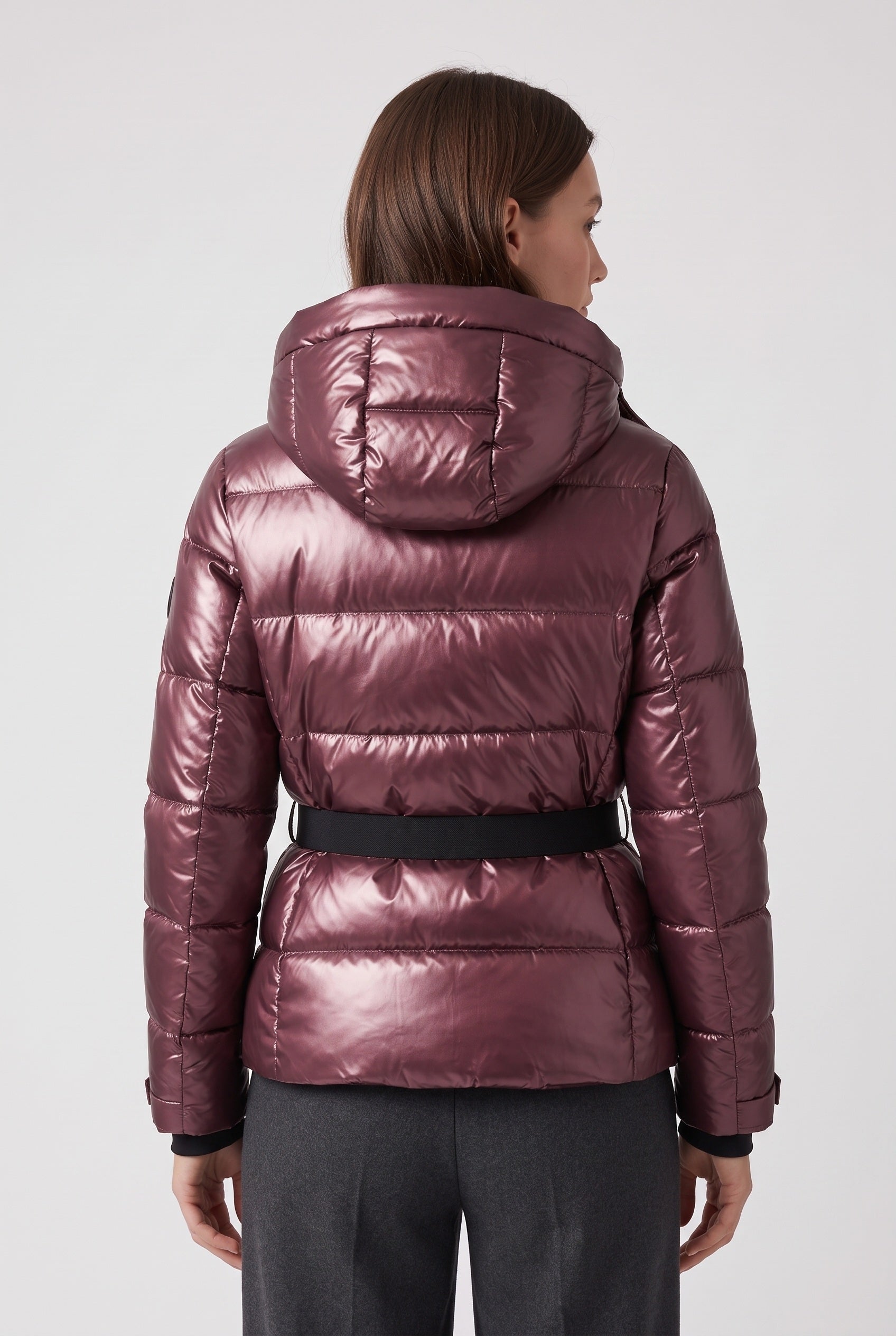 Women's Jacket | Ski Hooded Fitted - Red back