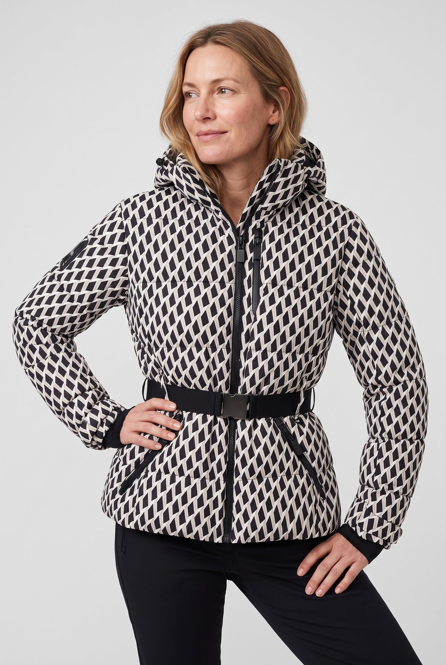 Women's Jacket | Ski Hooded Fitted - White