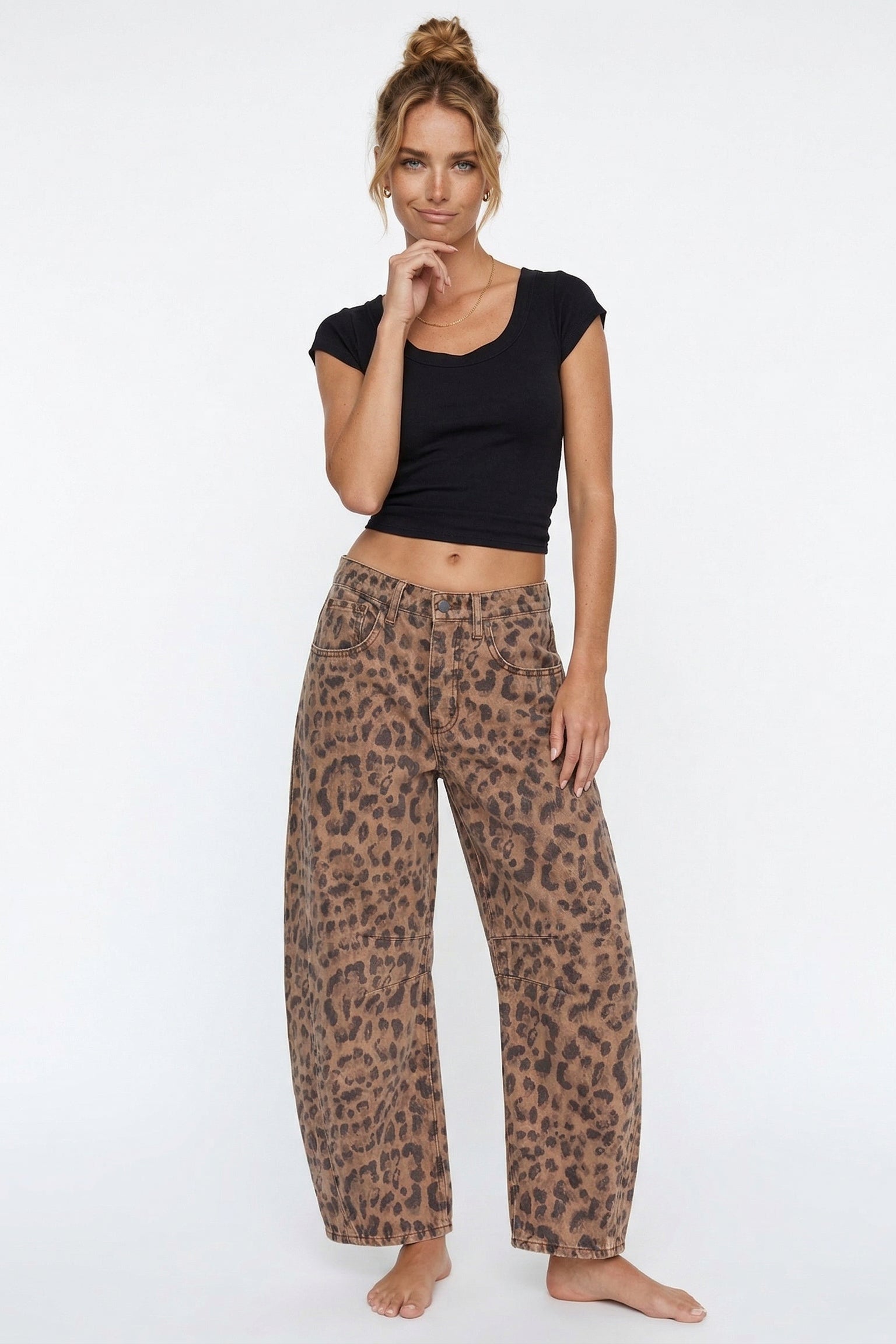 Women's Jeans | Barrel Leg Ankle Length - 34