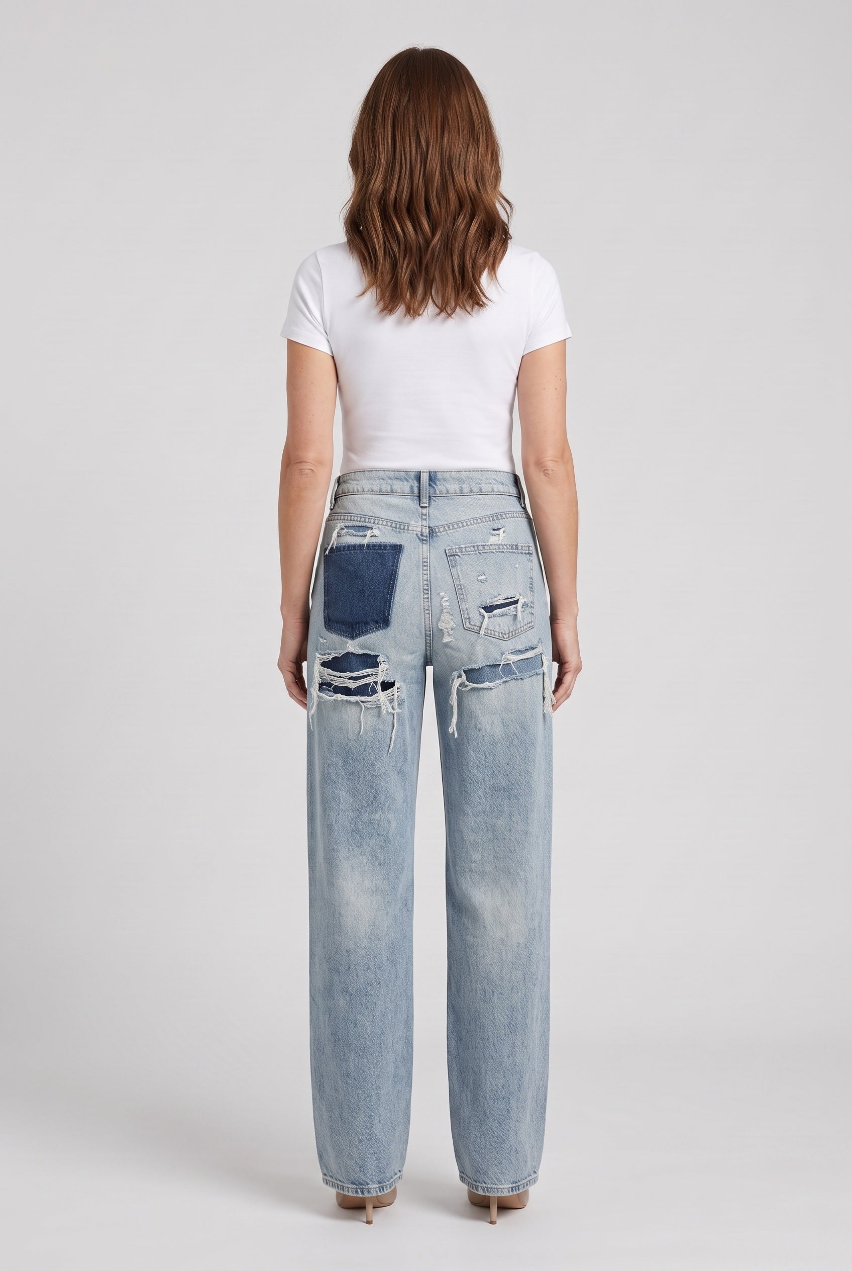 Women's Jeans | Ripped Straight Leg - 22