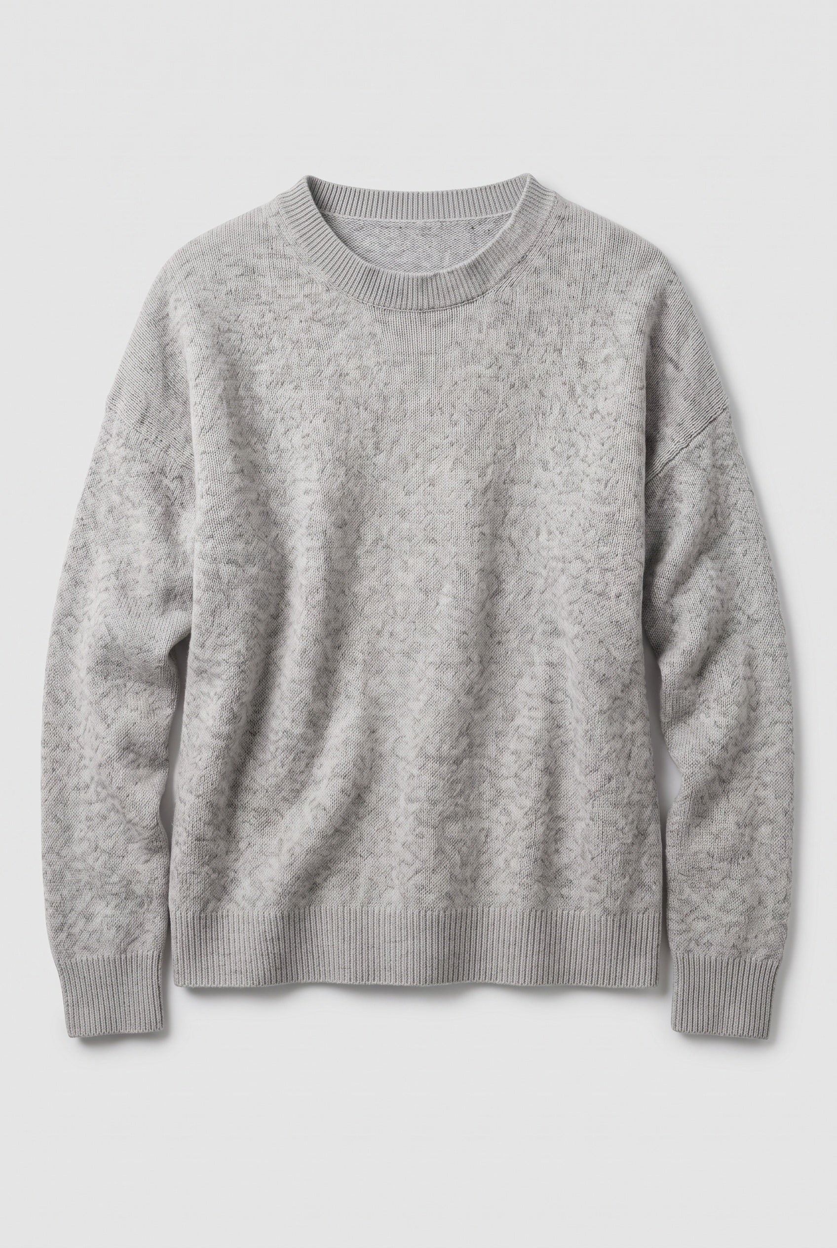 Women's Jumper | Dropped Shoulder with Ribbed Trims - Grey detail