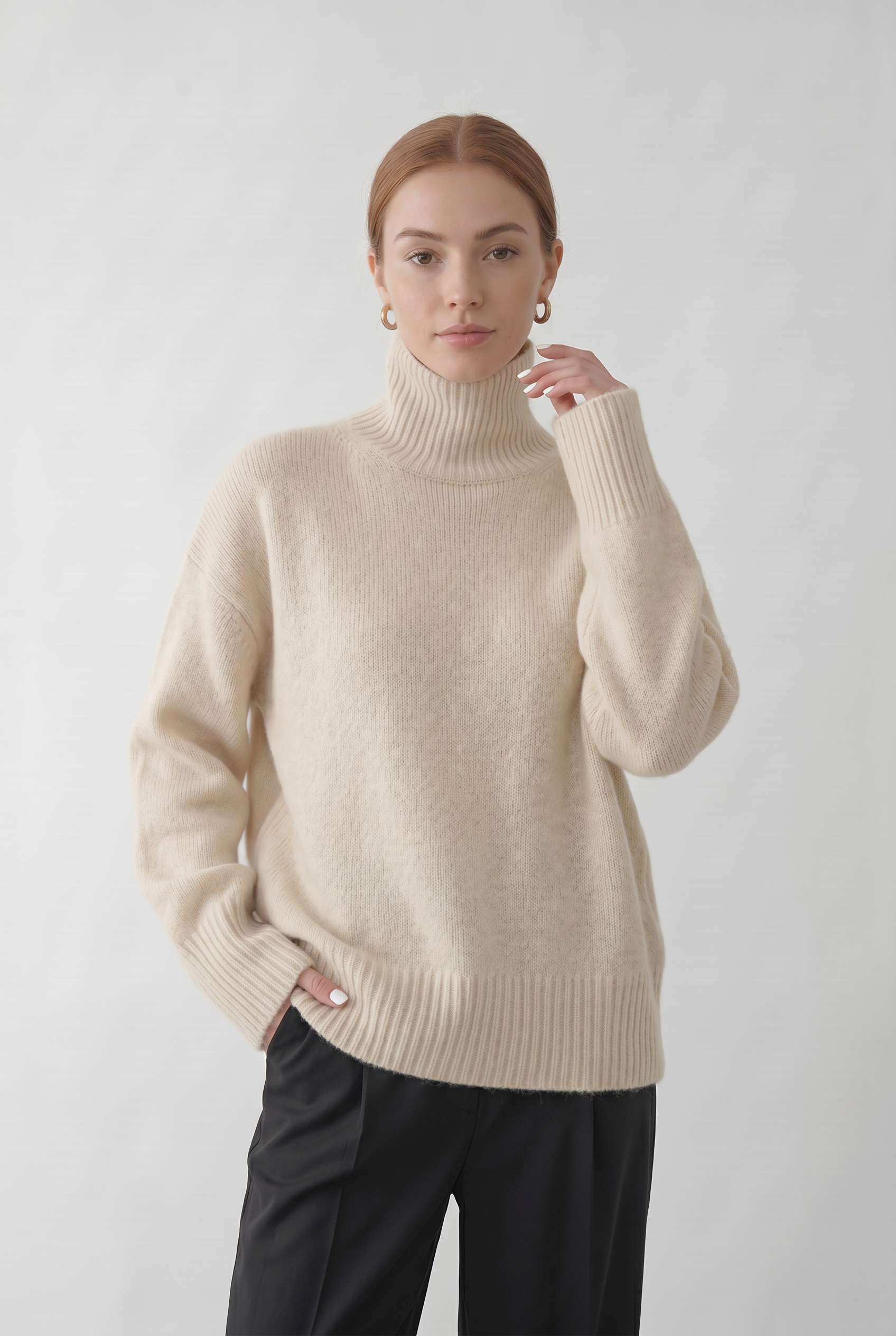 Women's Jumper | Turtleneck Knit-5