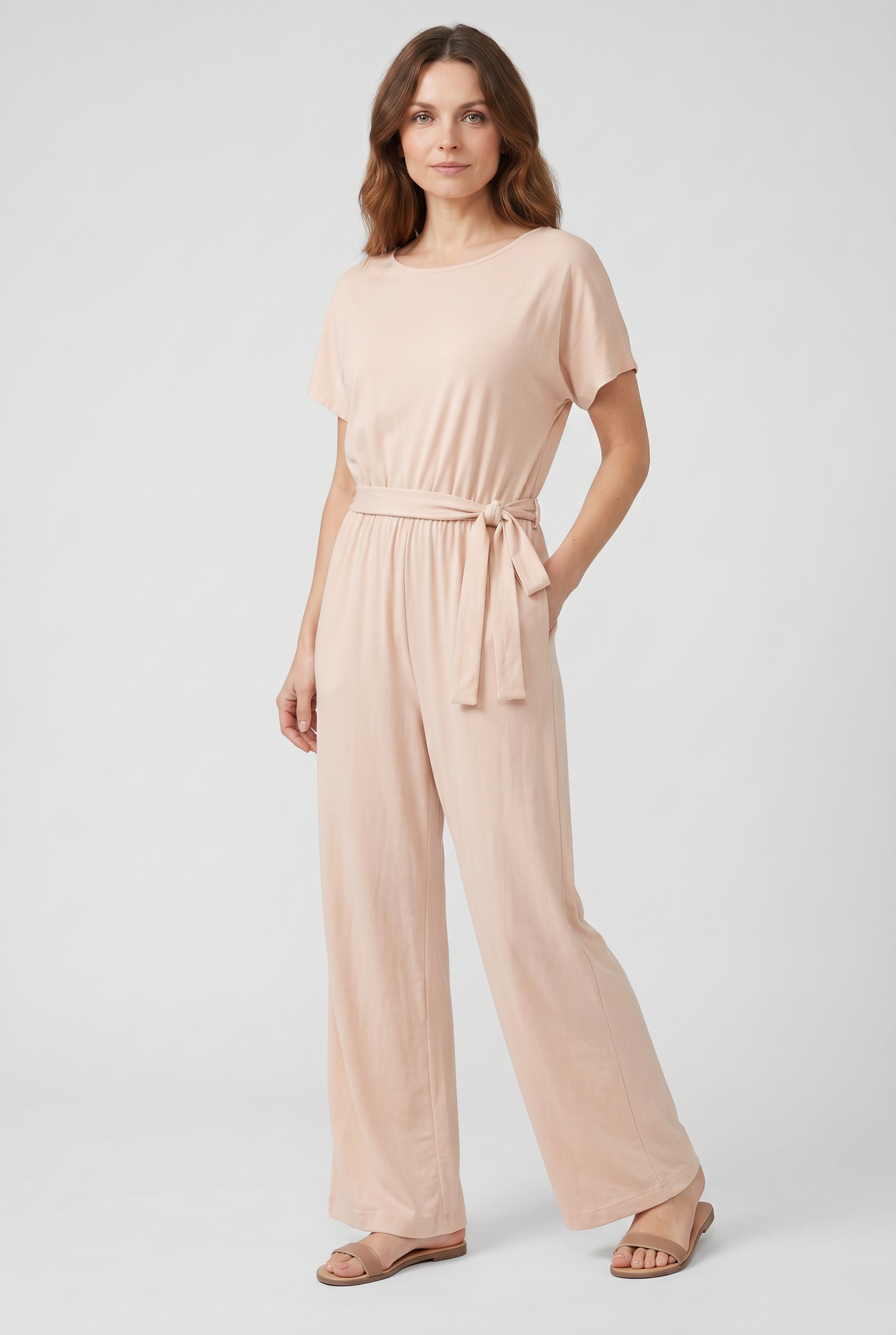 Women's Jumpsuit | Wide-Cut with Belt-5