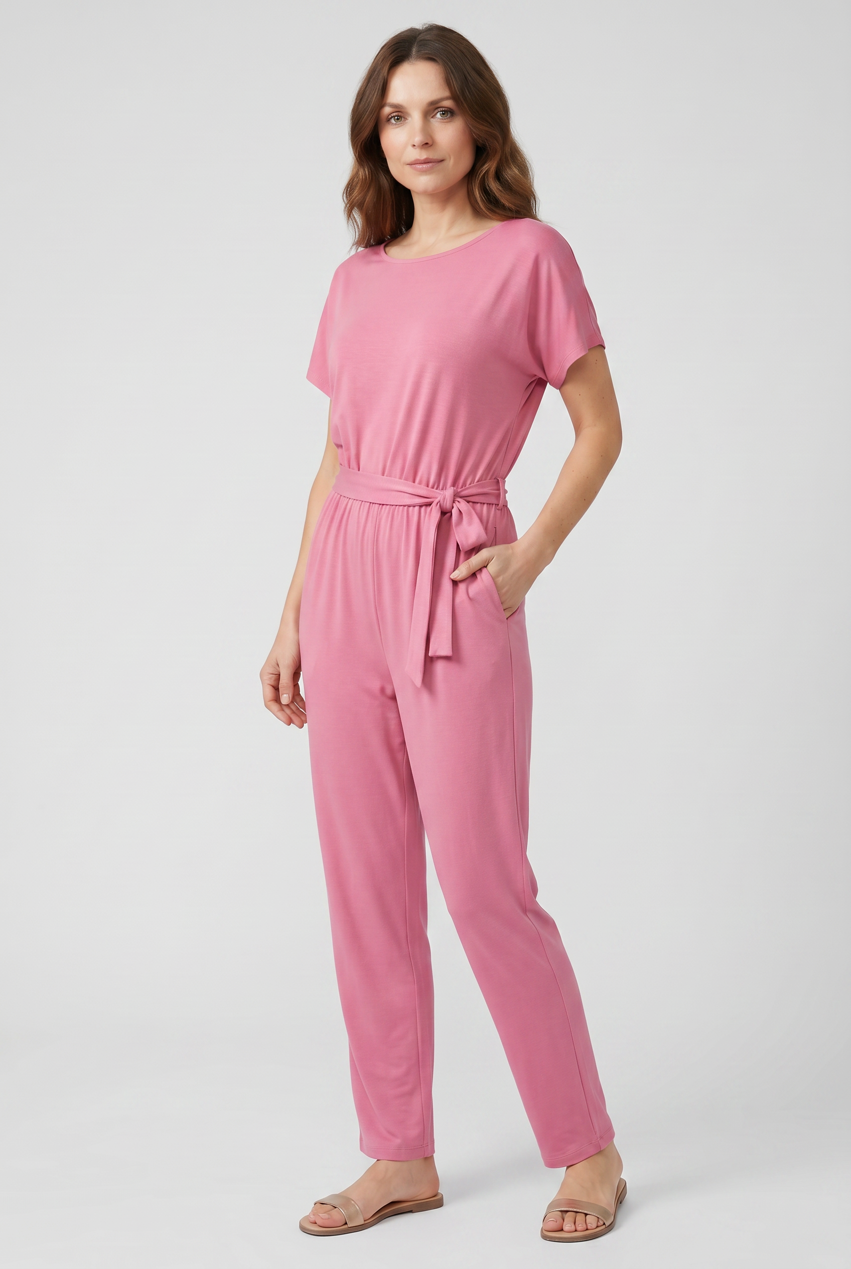 Women's Jumpsuit | Wide-Cut with Belt-9