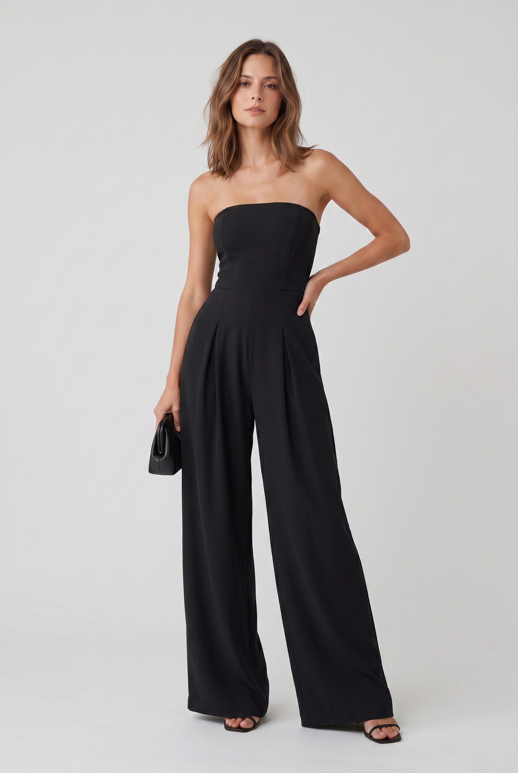 Women's Jumpsuit | Wide Leg Strapless-5