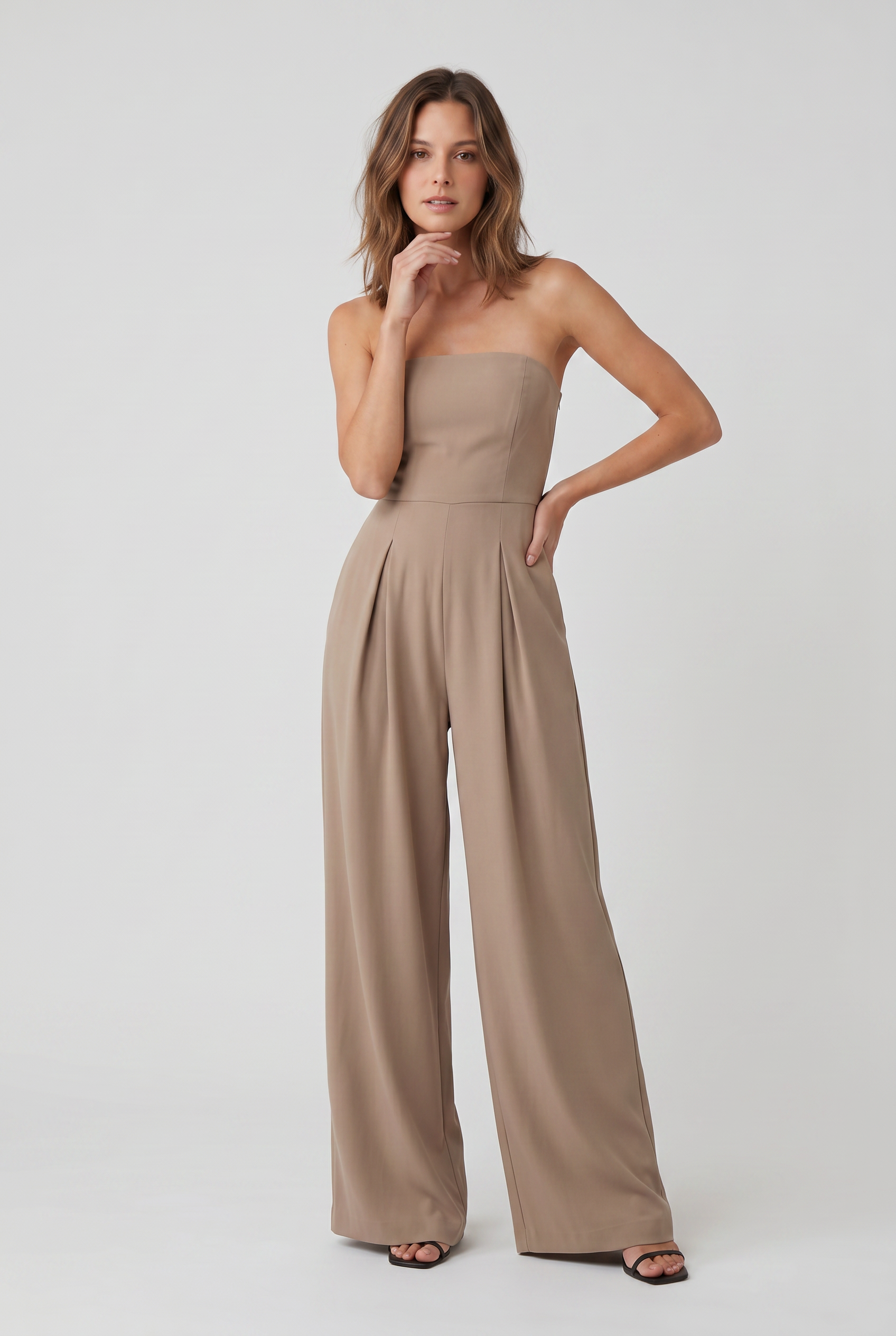 Women's Jumpsuit | Wide Leg Strapless-6
