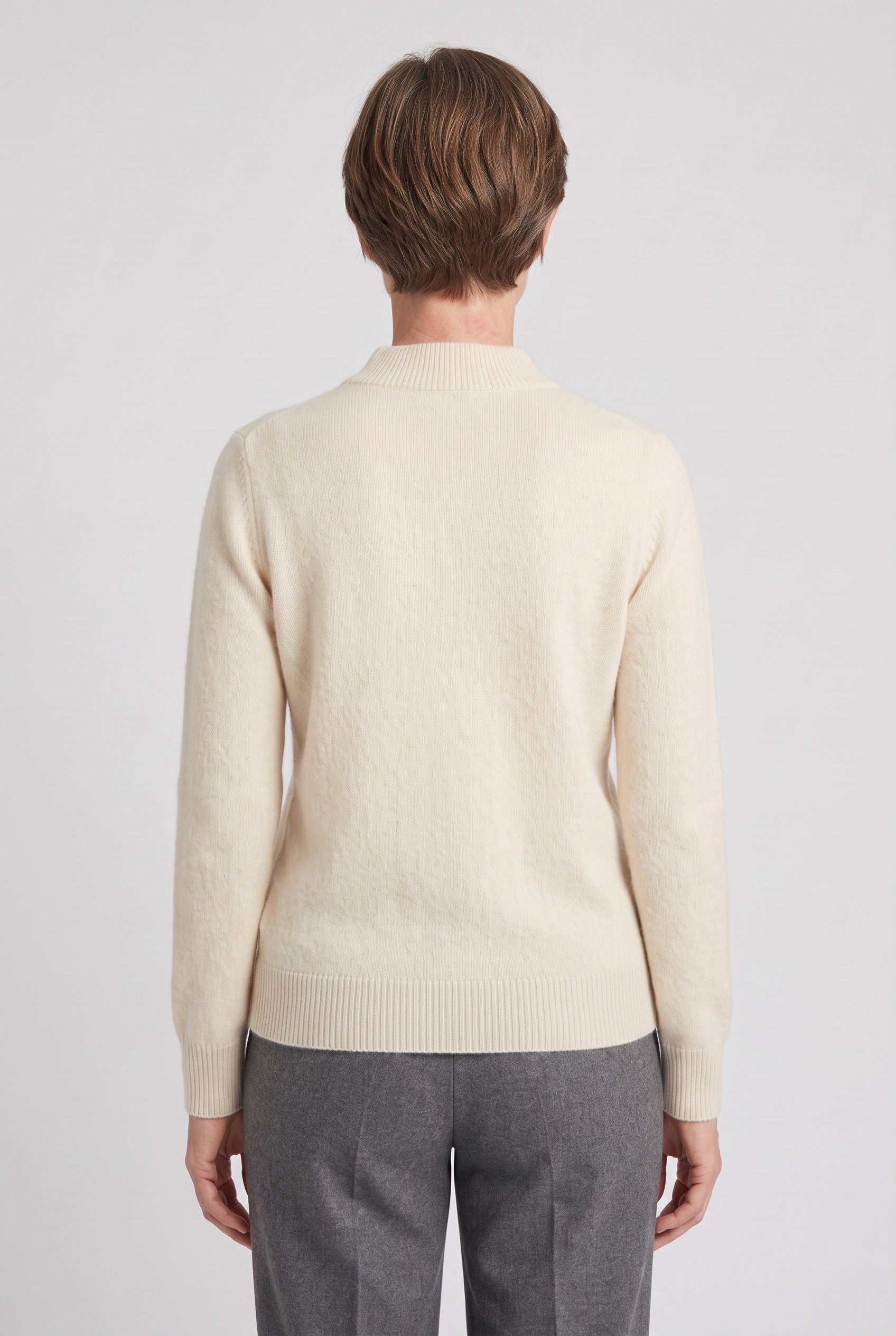 Women's Knitted Jumper | Mock Neck - 2