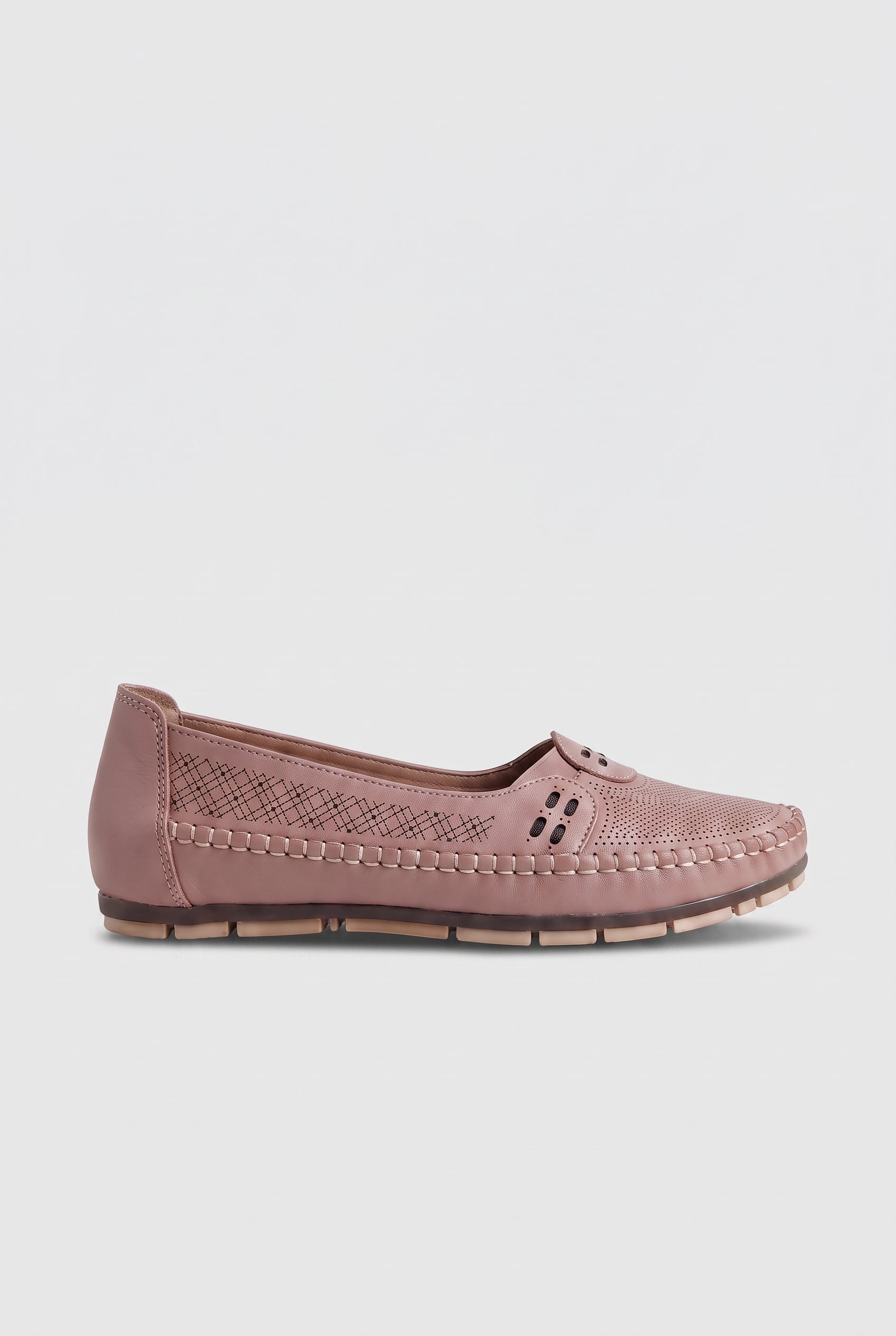 Women's Loafers | Hand-Stitched with Cushioned Insole - Pink
