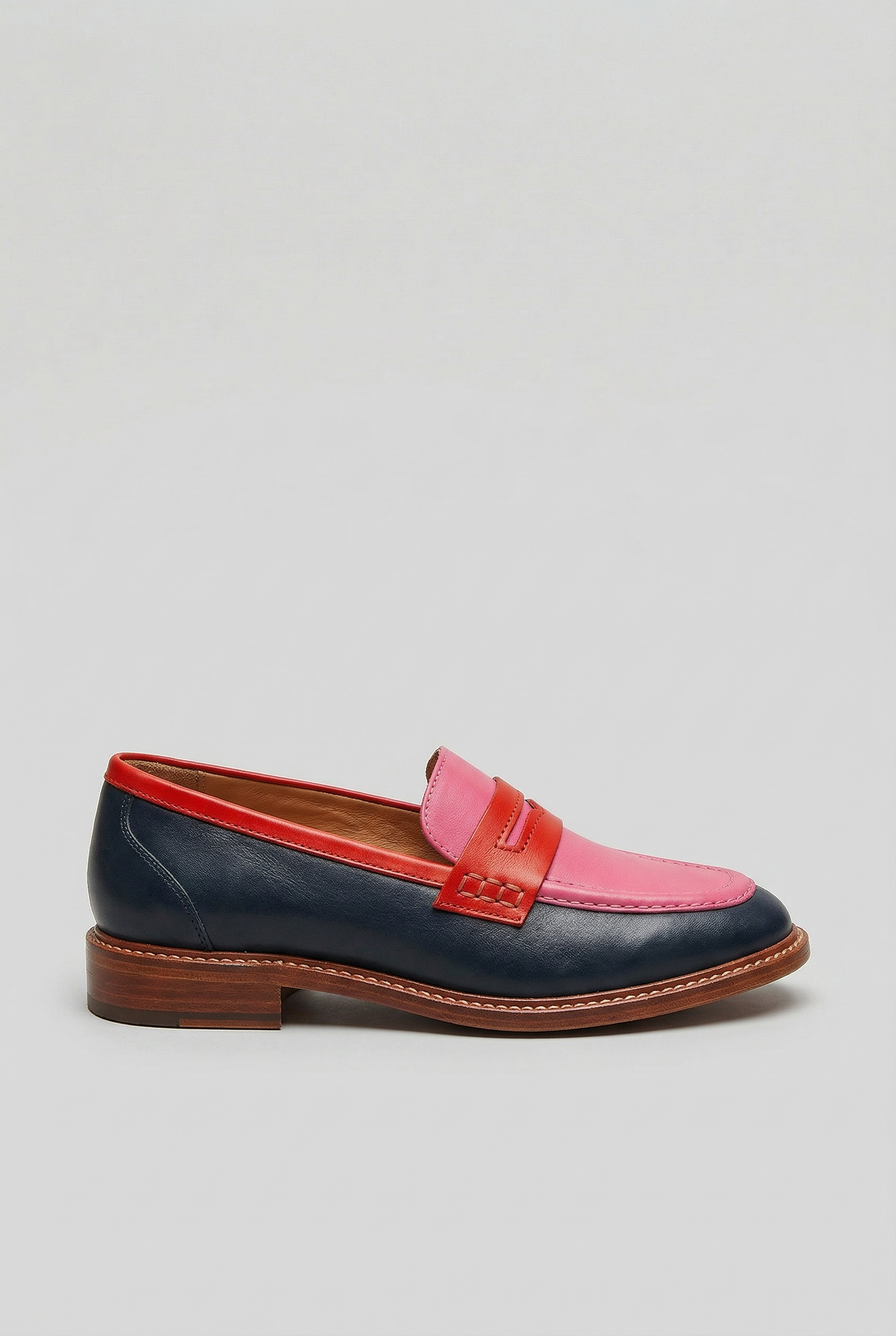 Women’s Loafers | Two Tone with Penny Strap - 1