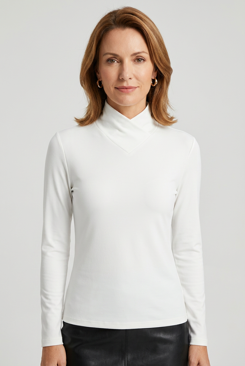 Women’s Long Sleeve High Neck Top | Slim Fit - 1