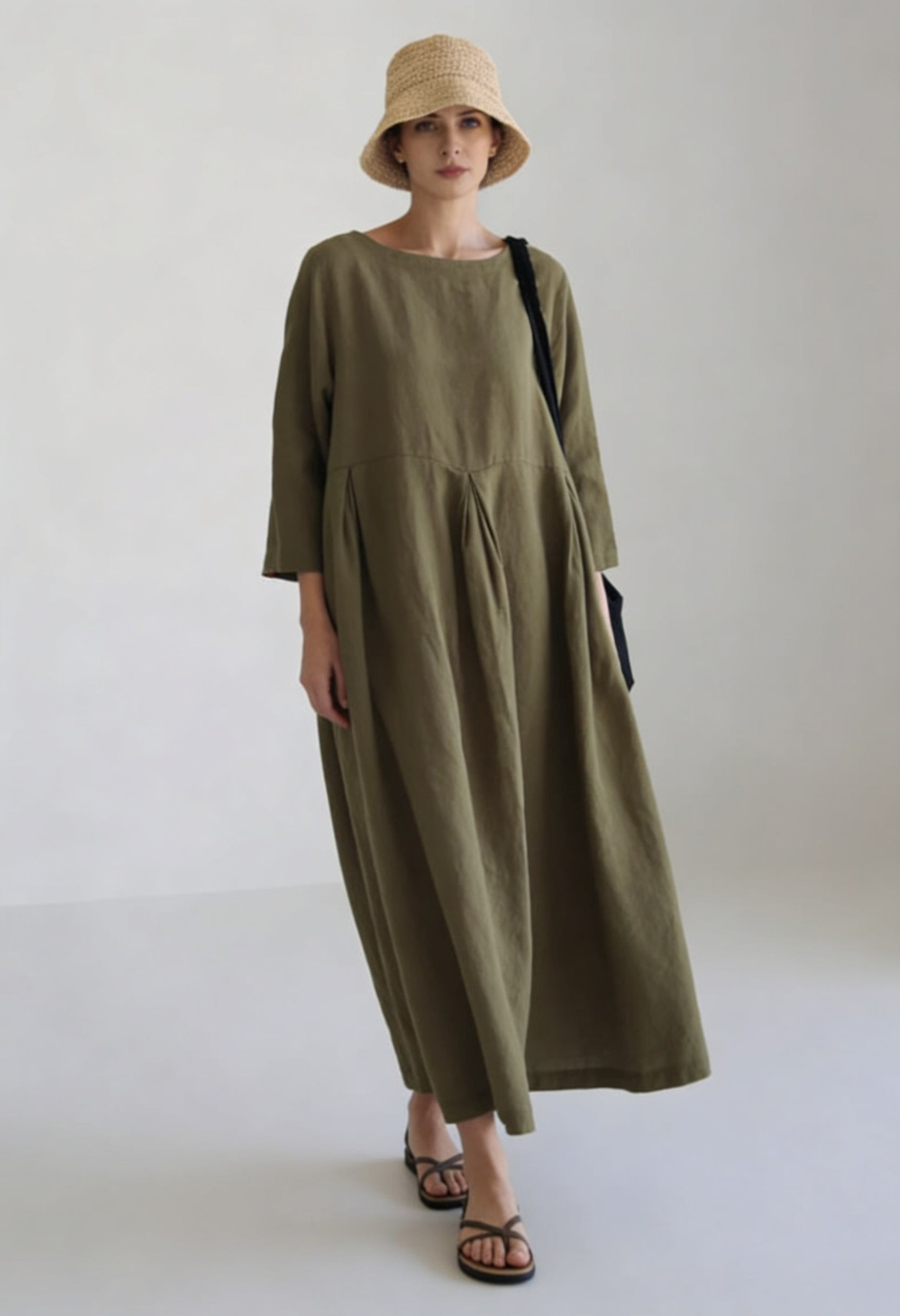 Women's Long Sleeves Summer Dress | Maxi - 6