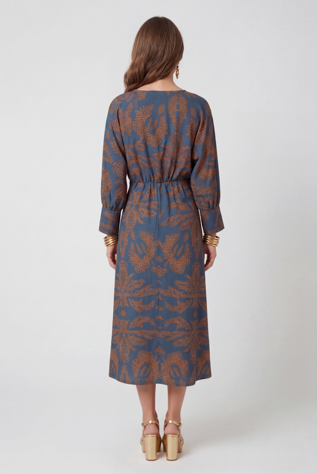 Women’s Maxi Dress | V-Neck Boho Print - 2
