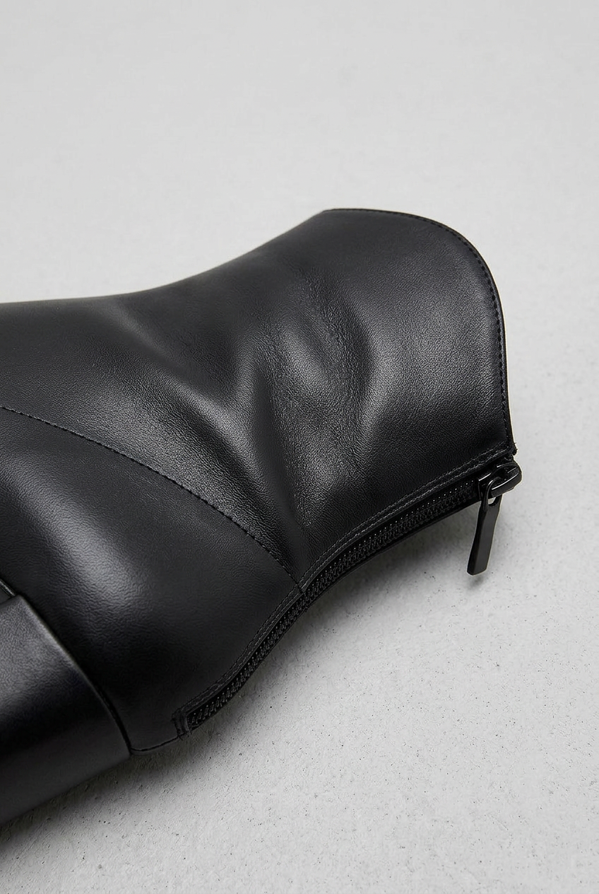 Women's Pointed Toe Block Heel Ankle Boots | Side Zip Closure - 3
