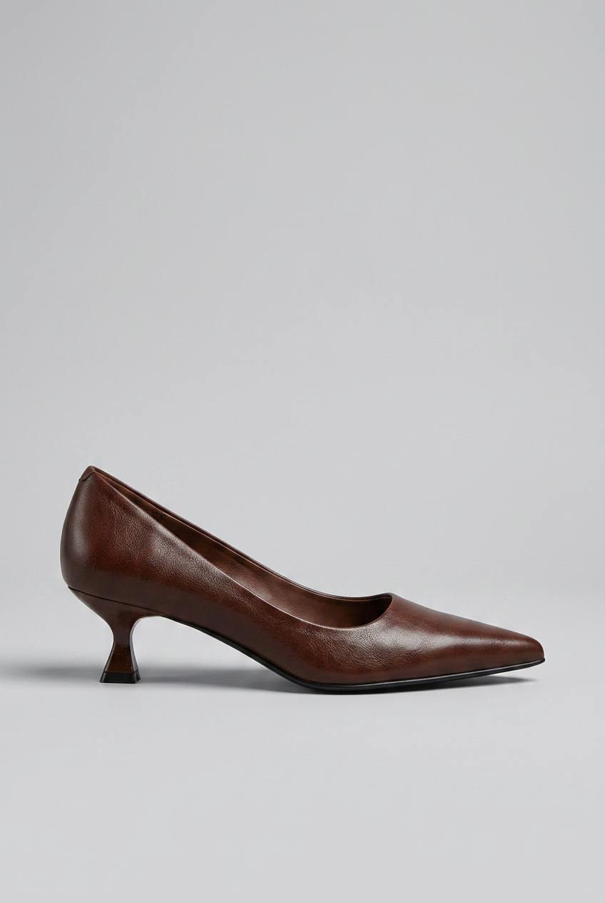 Women's Pointed Toe Kitten Heel Pumps | Stylish - 5
