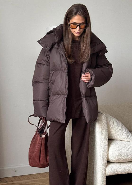 Women's Puffer Jacket | Detachable Hood Oversized - 2