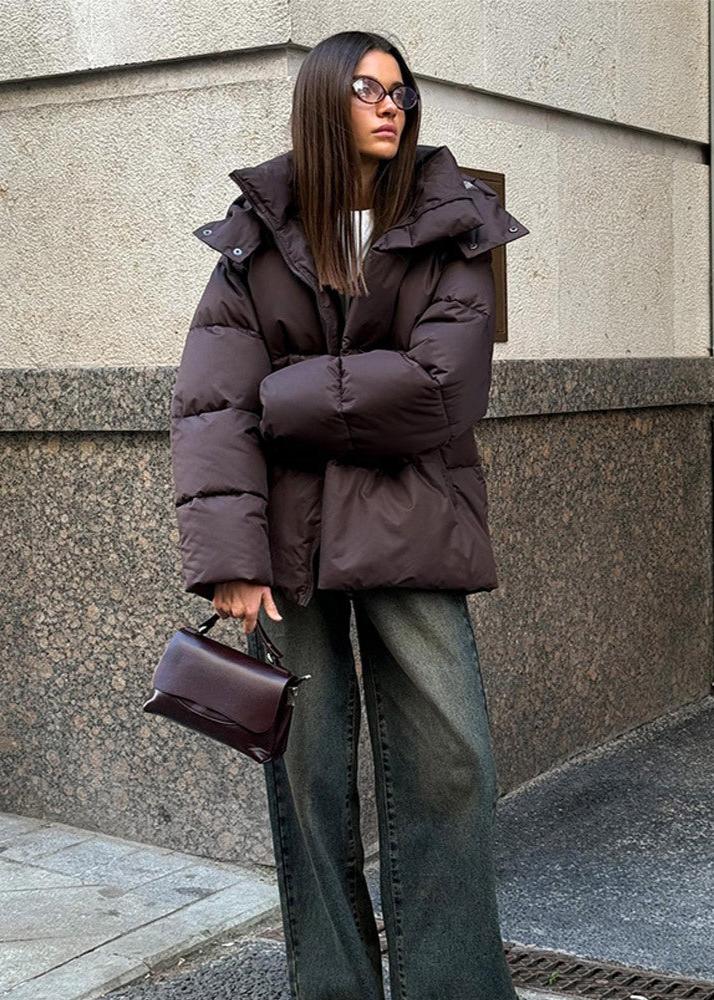 Women's Puffer Jacket | Detachable Hood Oversized - 3