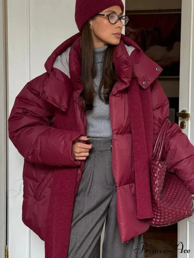 Women's Puffer Jacket | Detachable Hood Oversized - 8