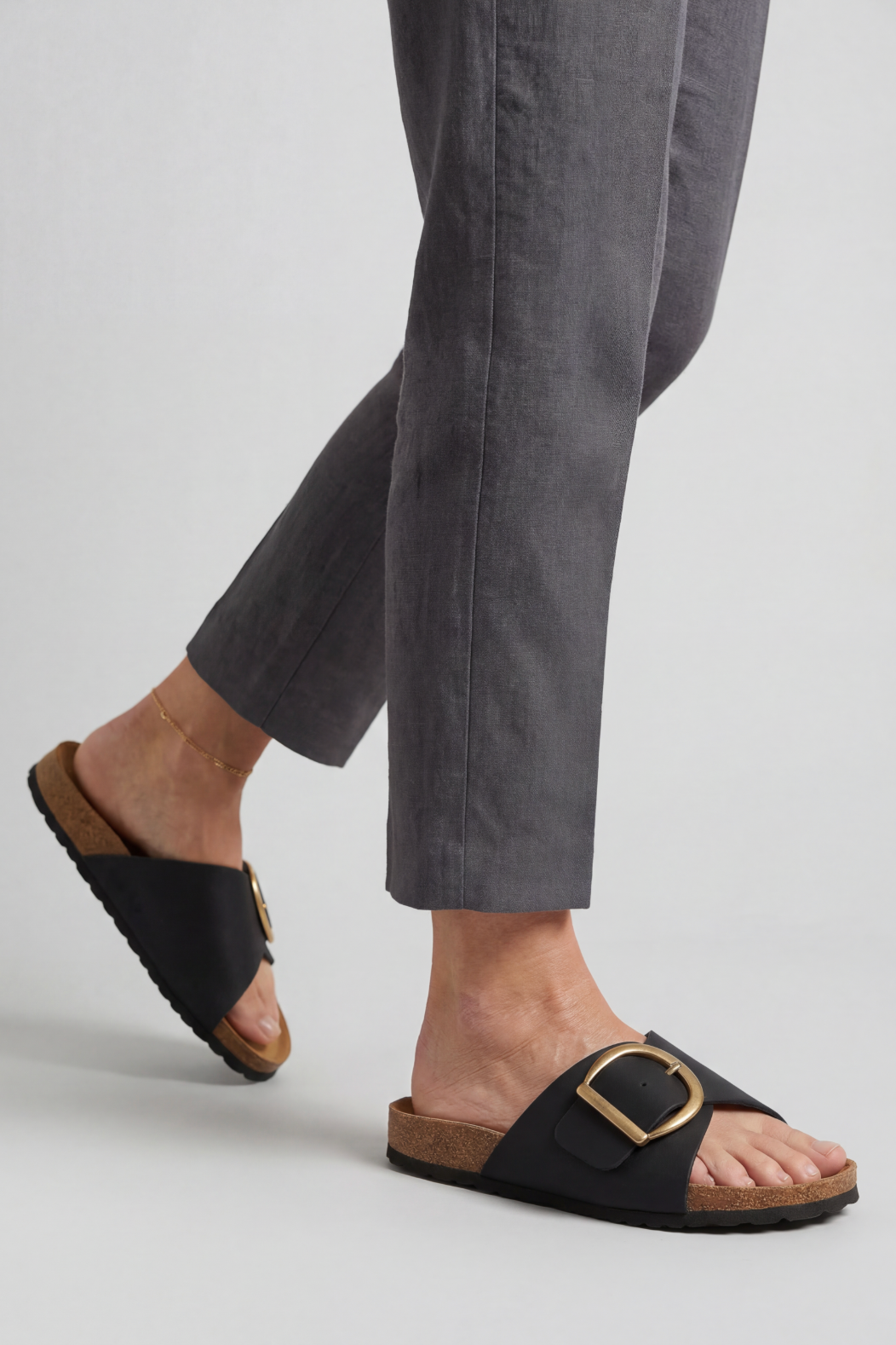Women's Sandals | Buckle Strap with Cushioned Sole - 2