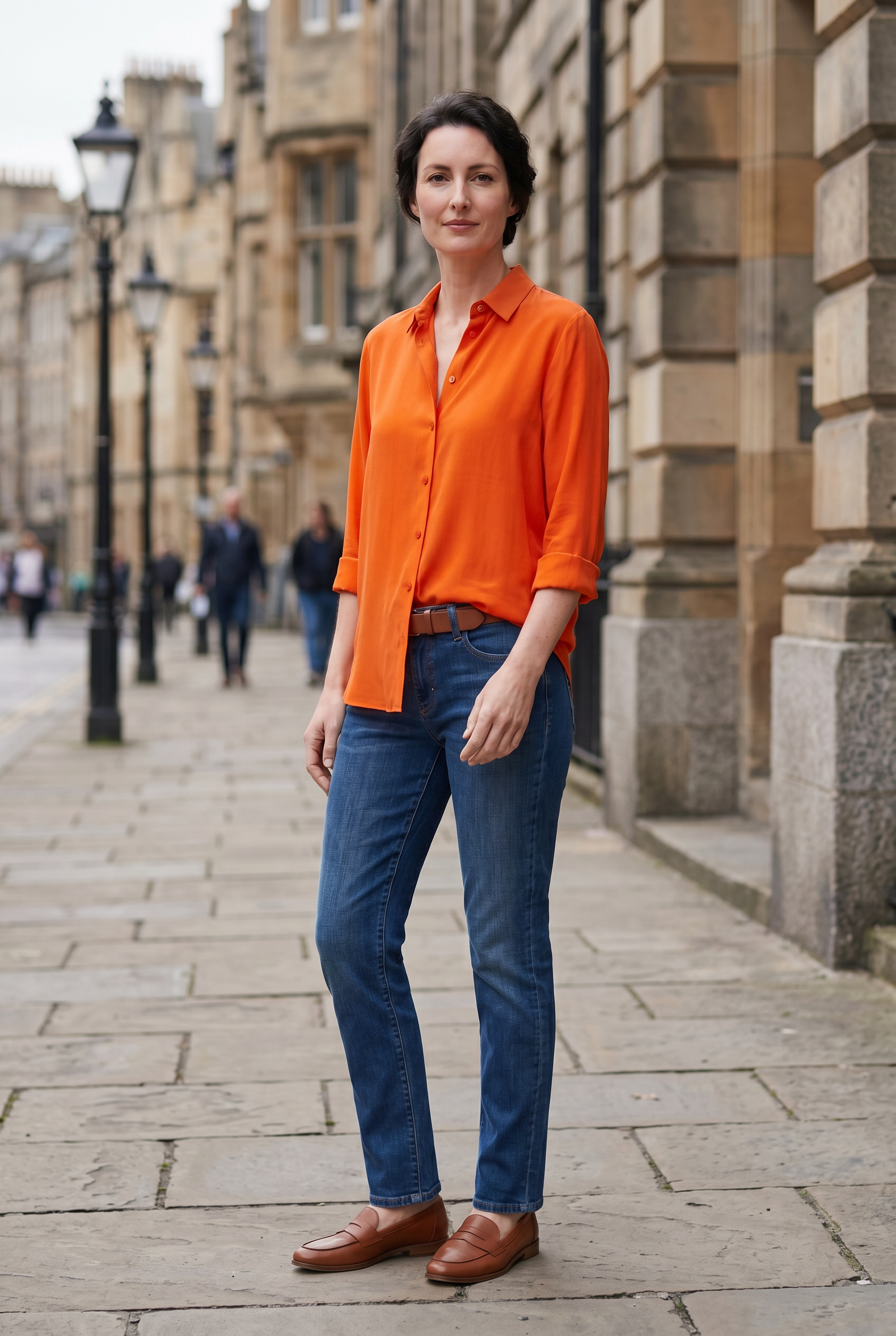 Women's Shirt | V Neck Button Front Design-4