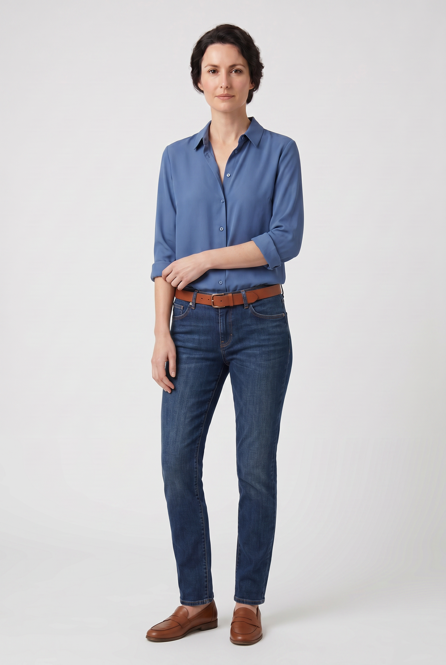 Women's Shirt | V Neck Button Front Design-9