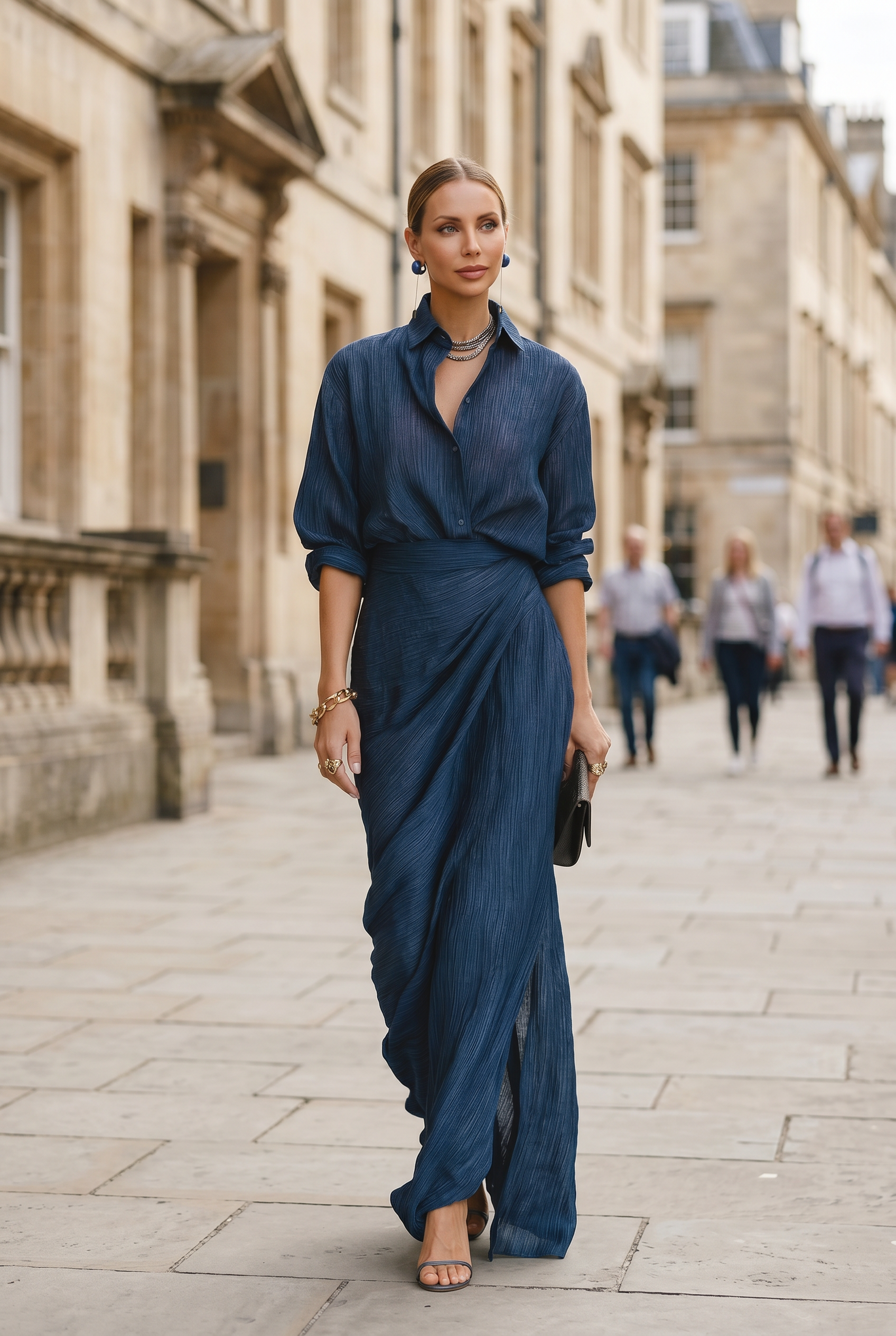 Women's Shirt and Skirt Set | Ribbed-4