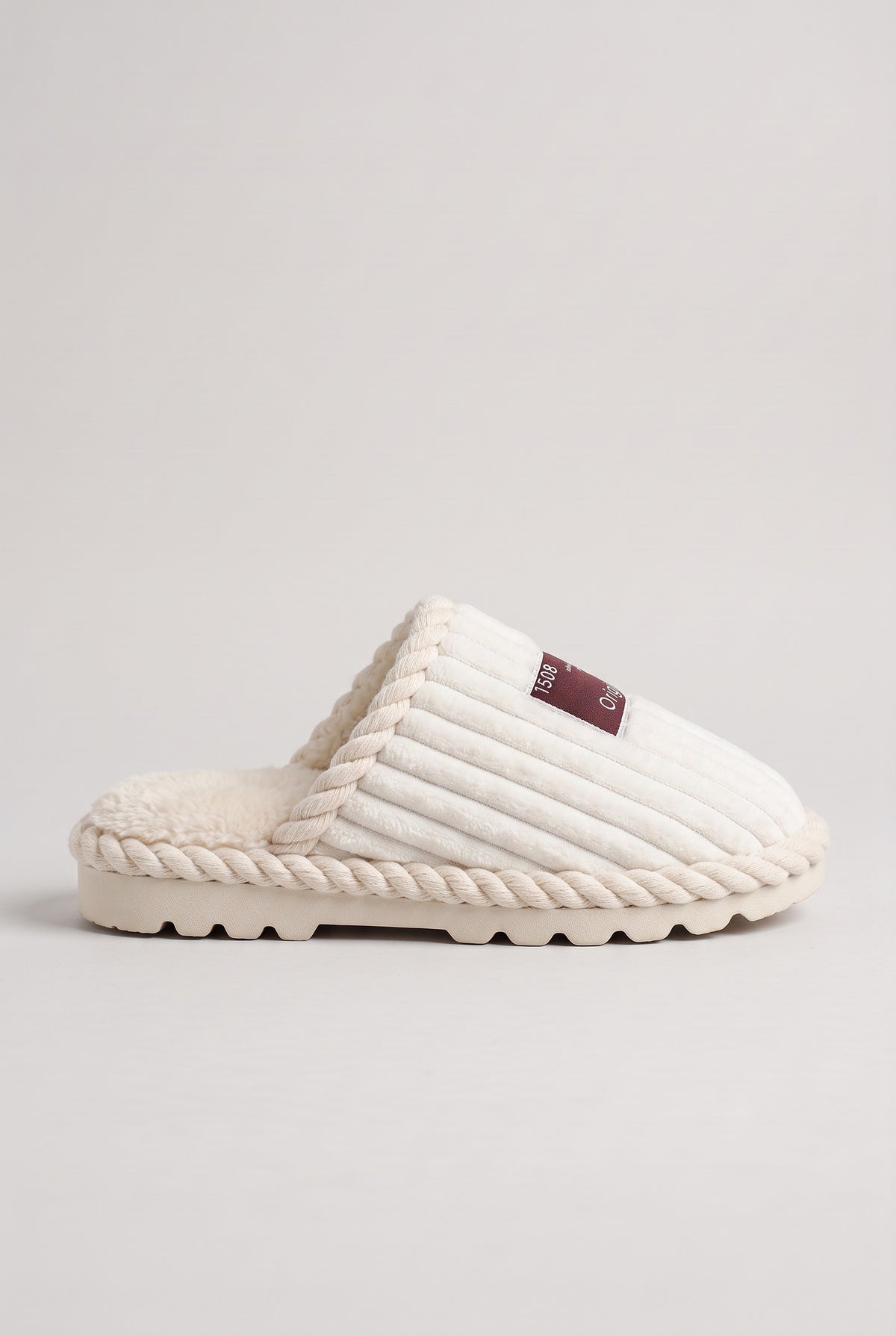 Women's Slippers | Corduroy Faux Fur - White