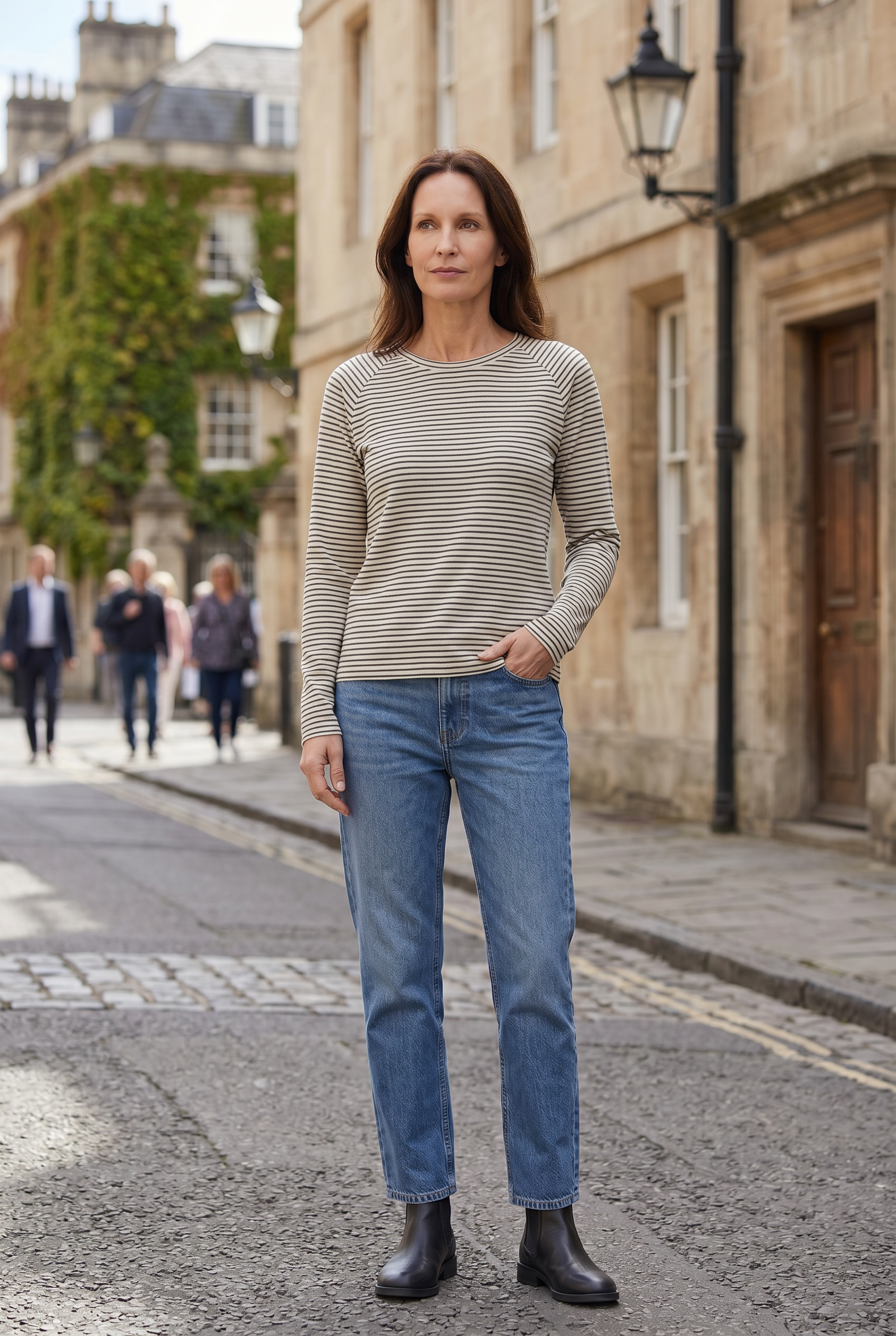Women's Striped Long Sleeves Top | Casual-4