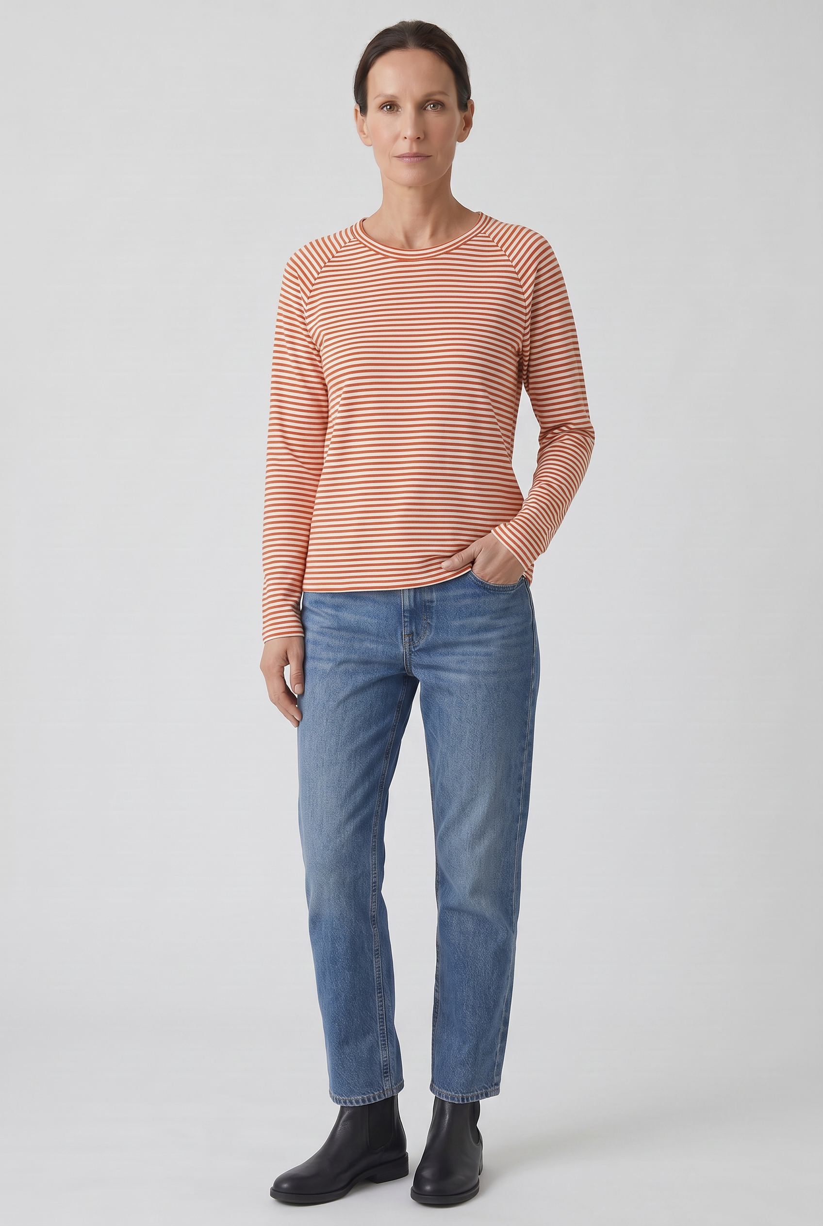Women's Striped Long Sleeves Top | Casual-5
