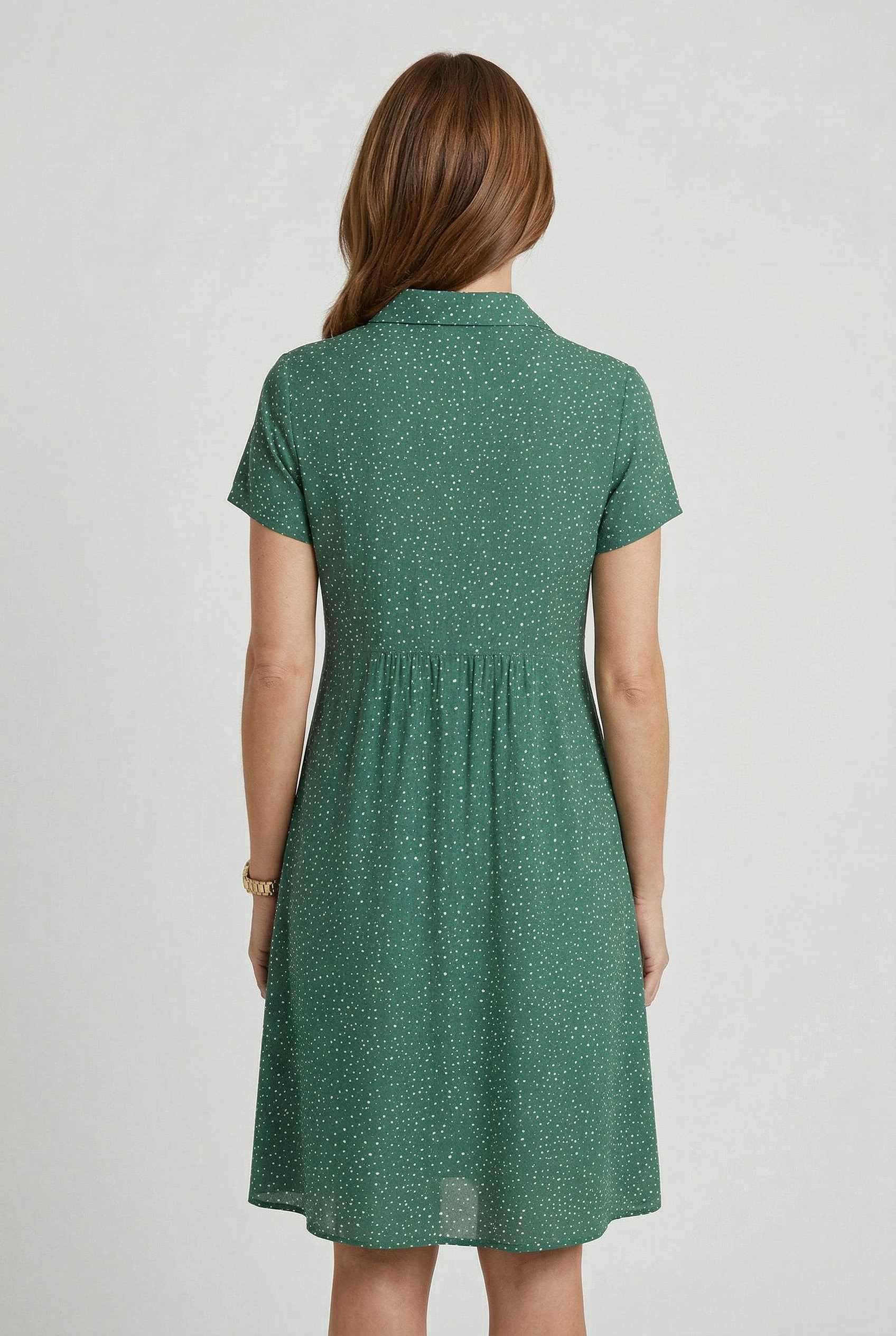 Women’s Summer Dress | Collared Split Neck Midi - 2