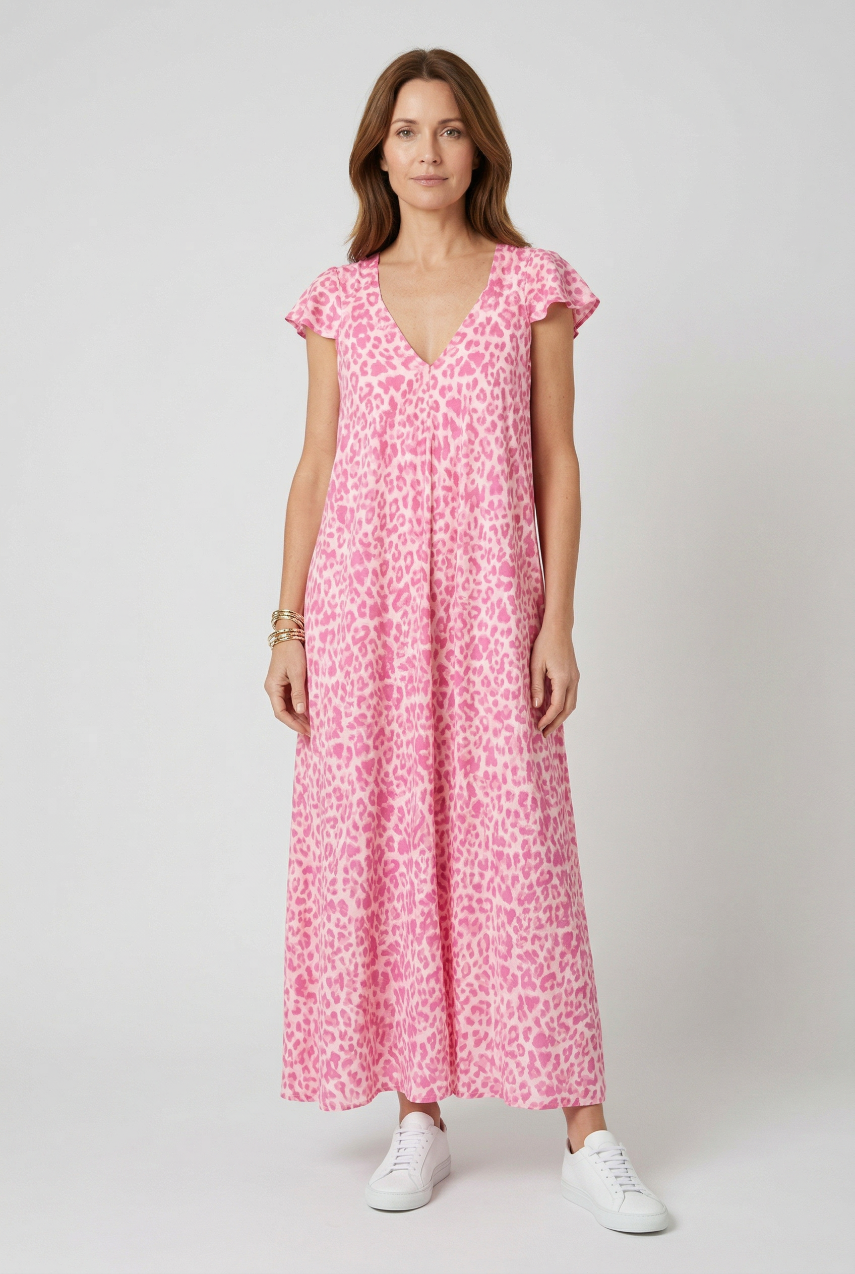 Women’s Summer Dress | Leopard Maxi with Pockets - 1
