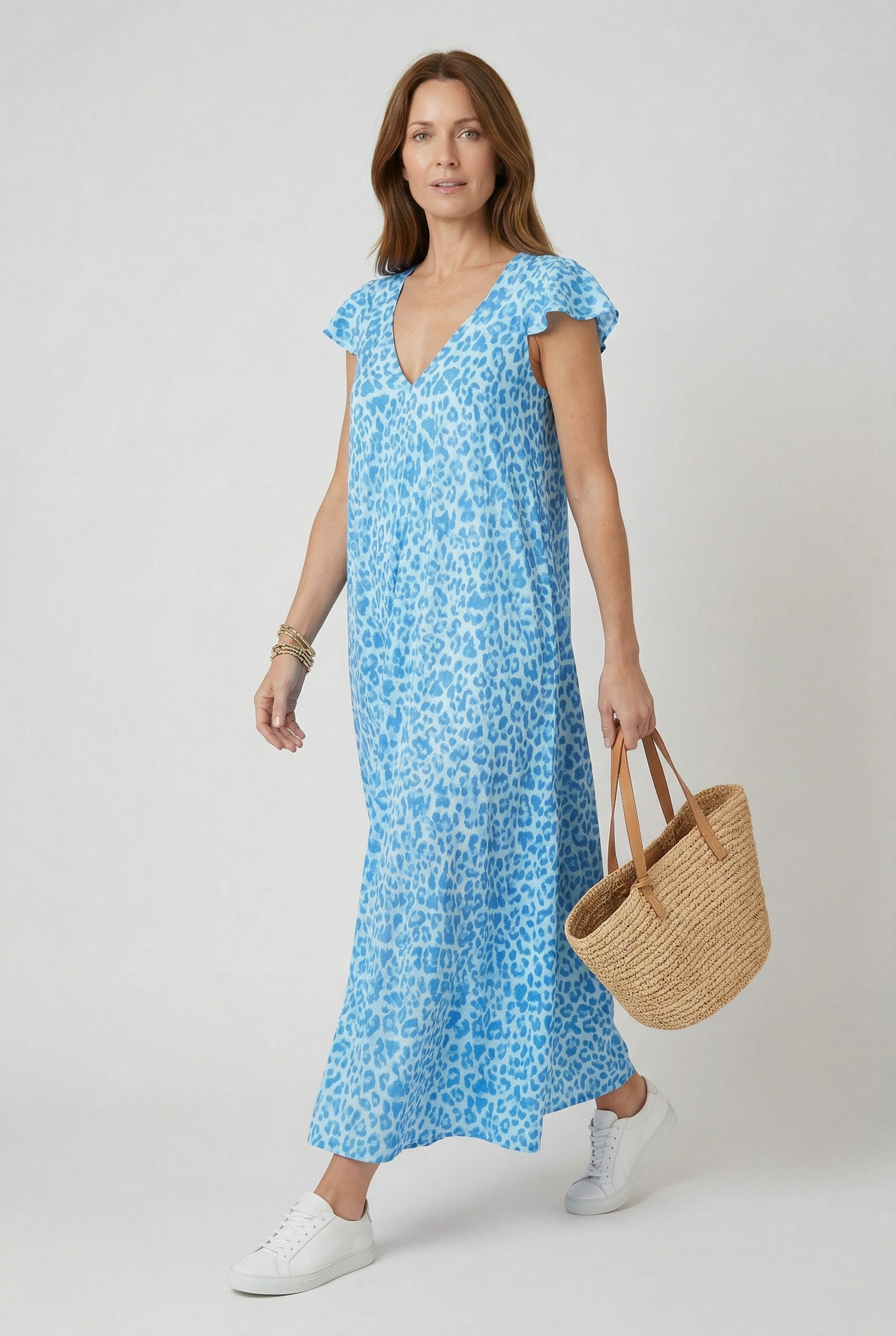 Women’s Summer Dress | Leopard Maxi with Pockets - 5
