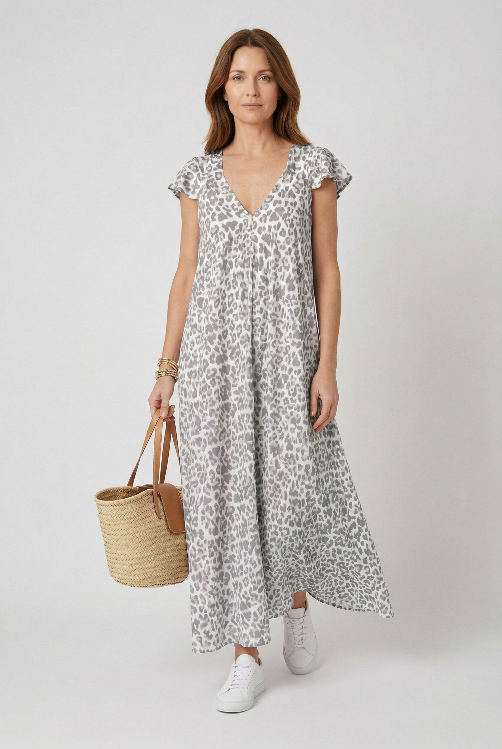 Women’s Summer Dress | Leopard Maxi with Pockets - 7
