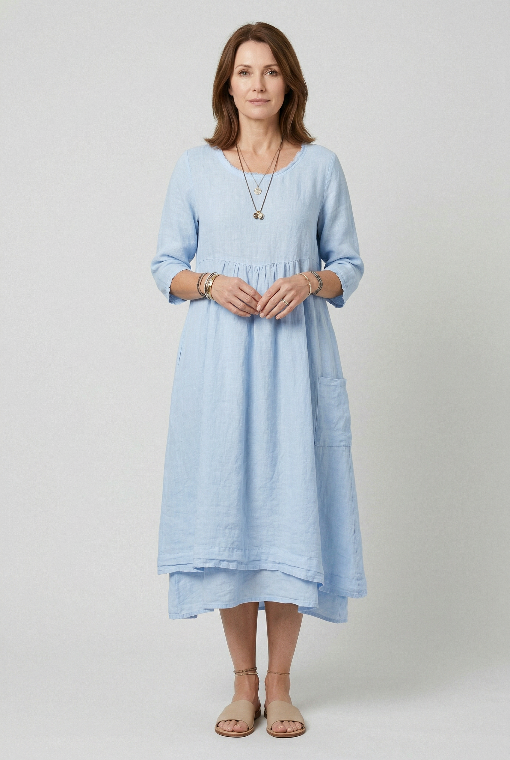 Women’s Summer Dress | Midi Long Sleeve - 1