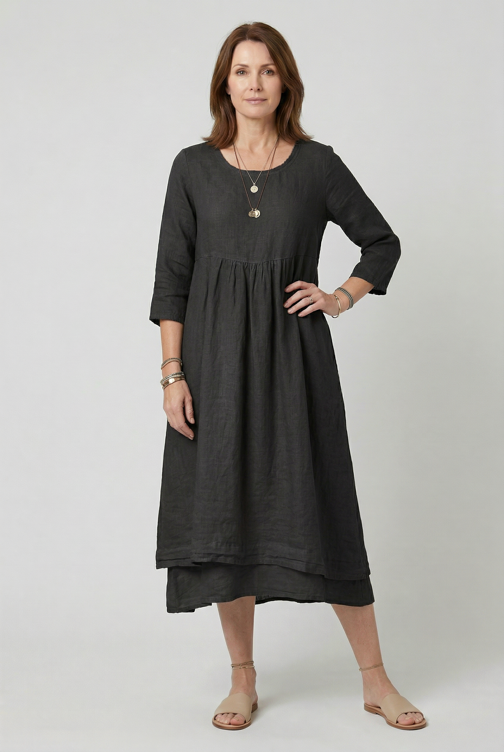 Women’s Summer Dress | Midi Long Sleeve - 3
