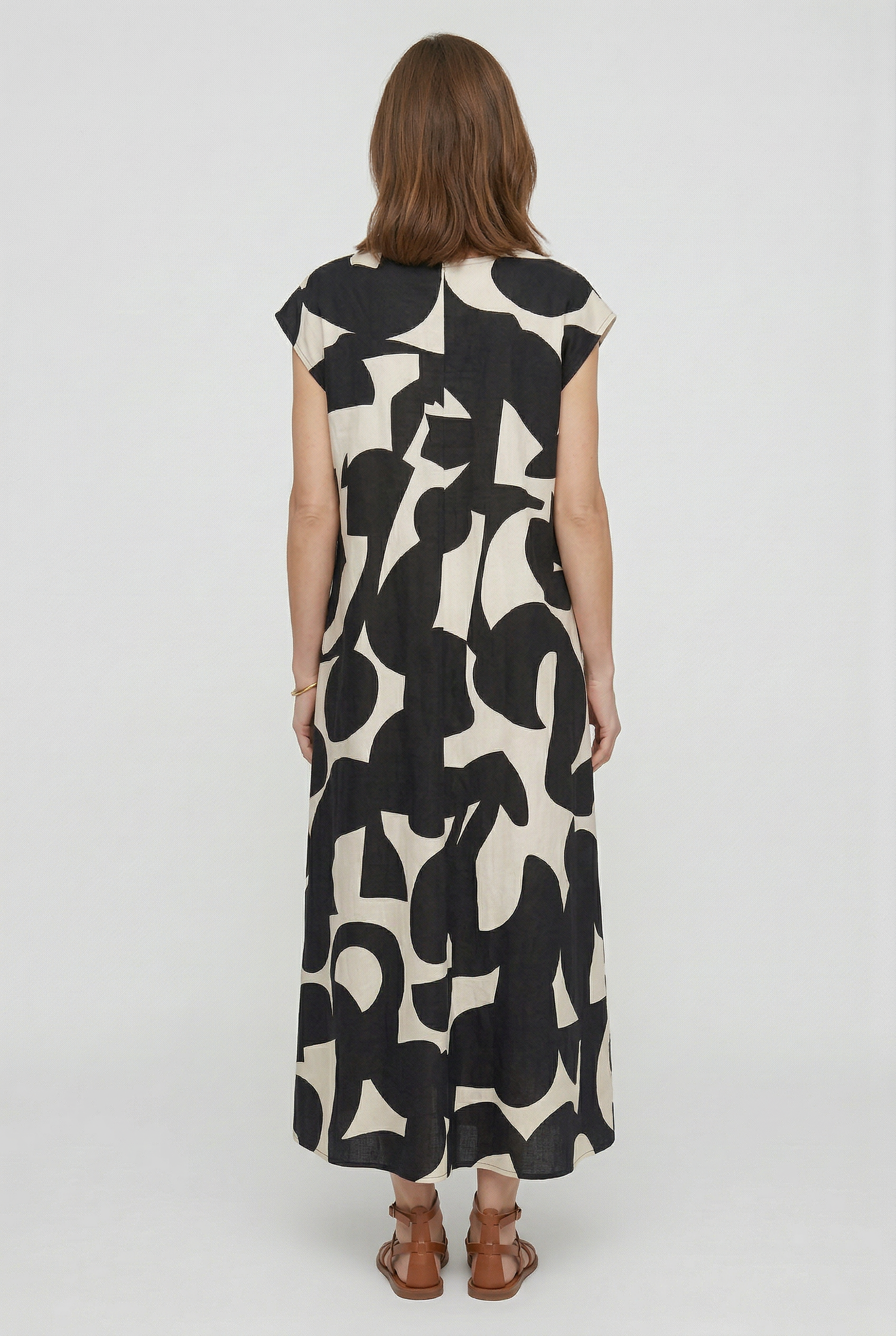Women’s Summer Dress | V Neck Maxi with Print - 2