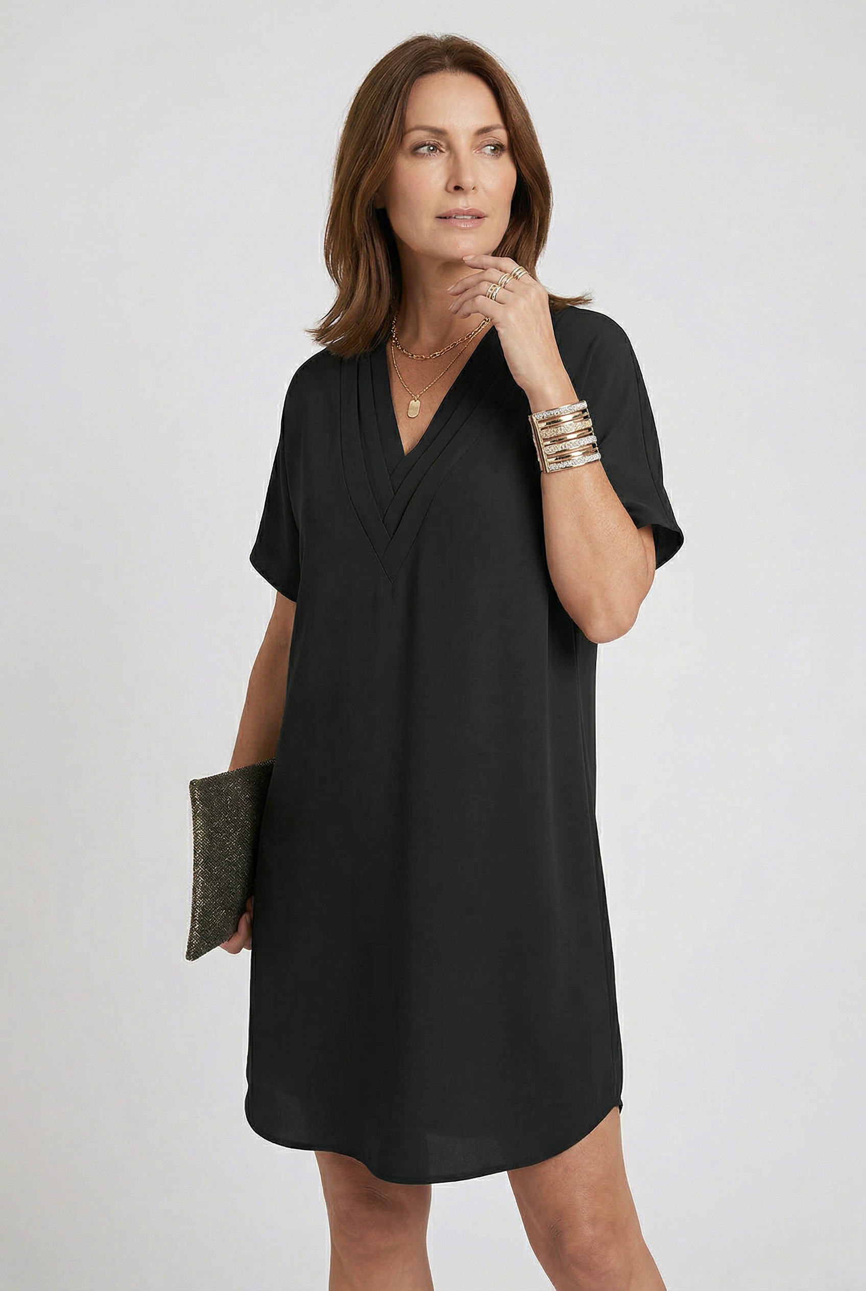 Women’s Summer Dress | V Neck Short Sleeve - 4