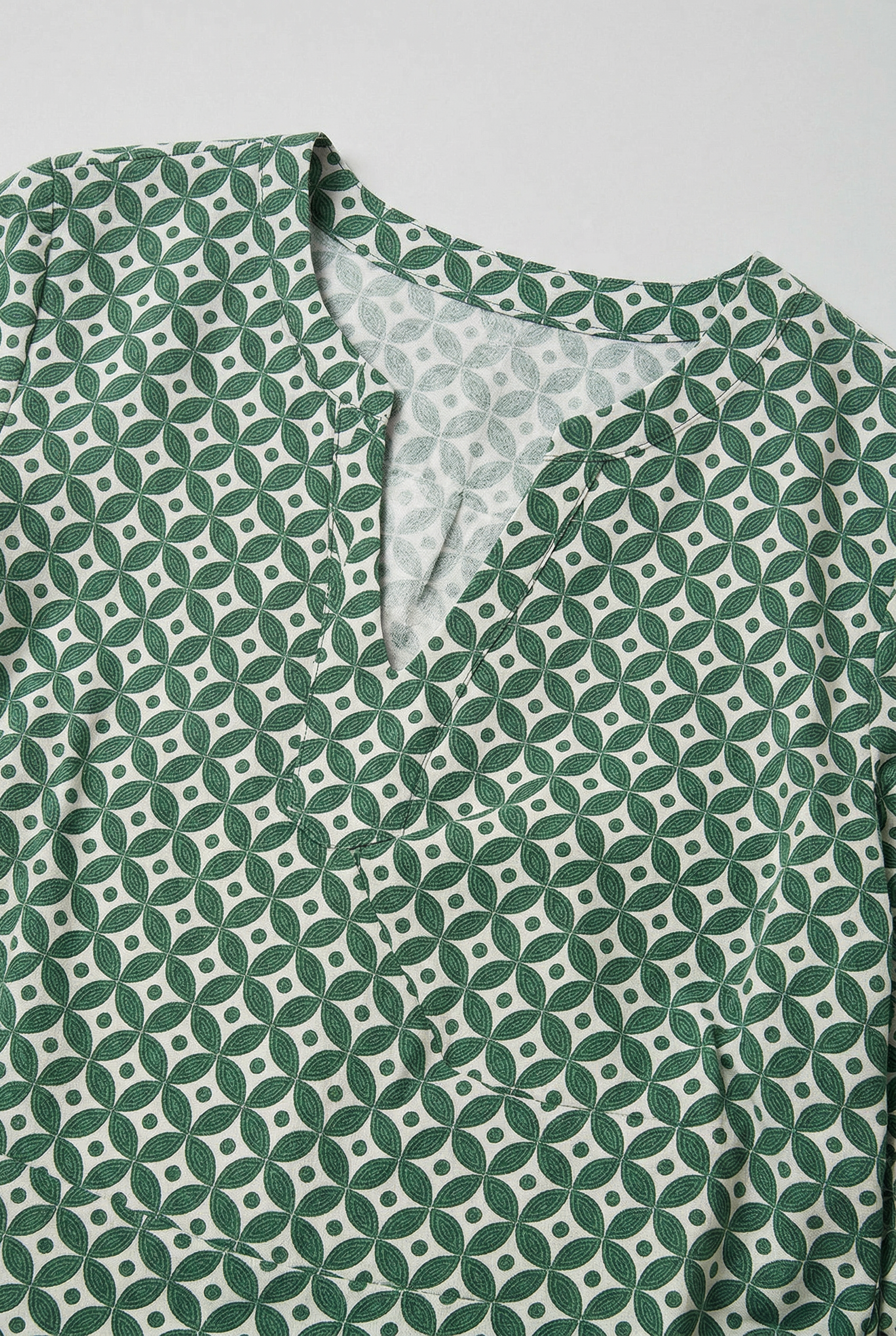Women’s Summer Dresses | Vintage Print Split Neck - 3