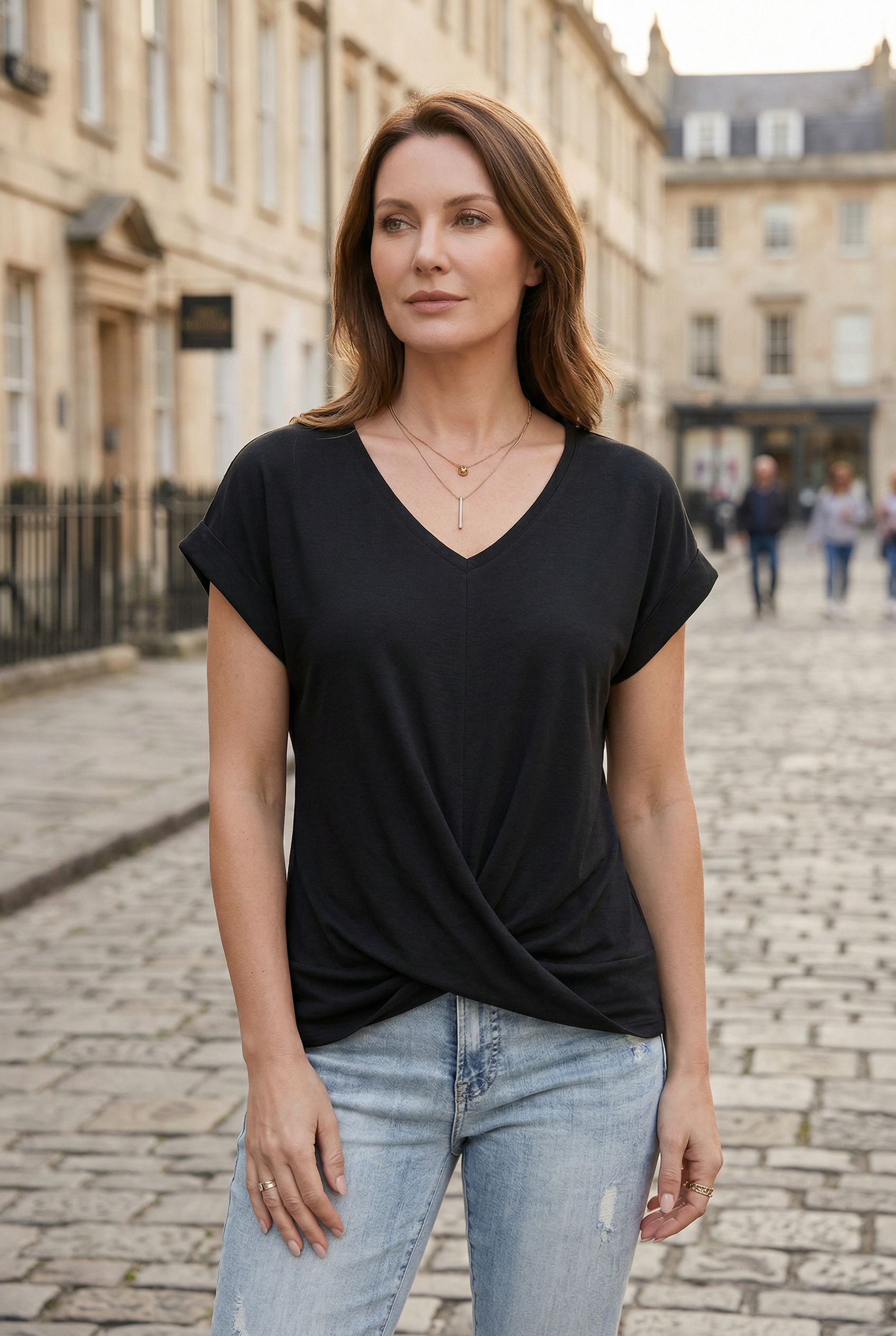 Women’s Summer Top | V Neck Twist Front - 4