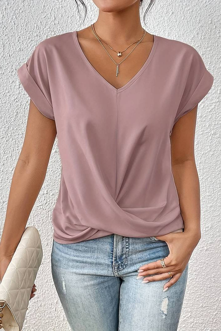 Women’s Summer Top | V Neck Twist Front - 7