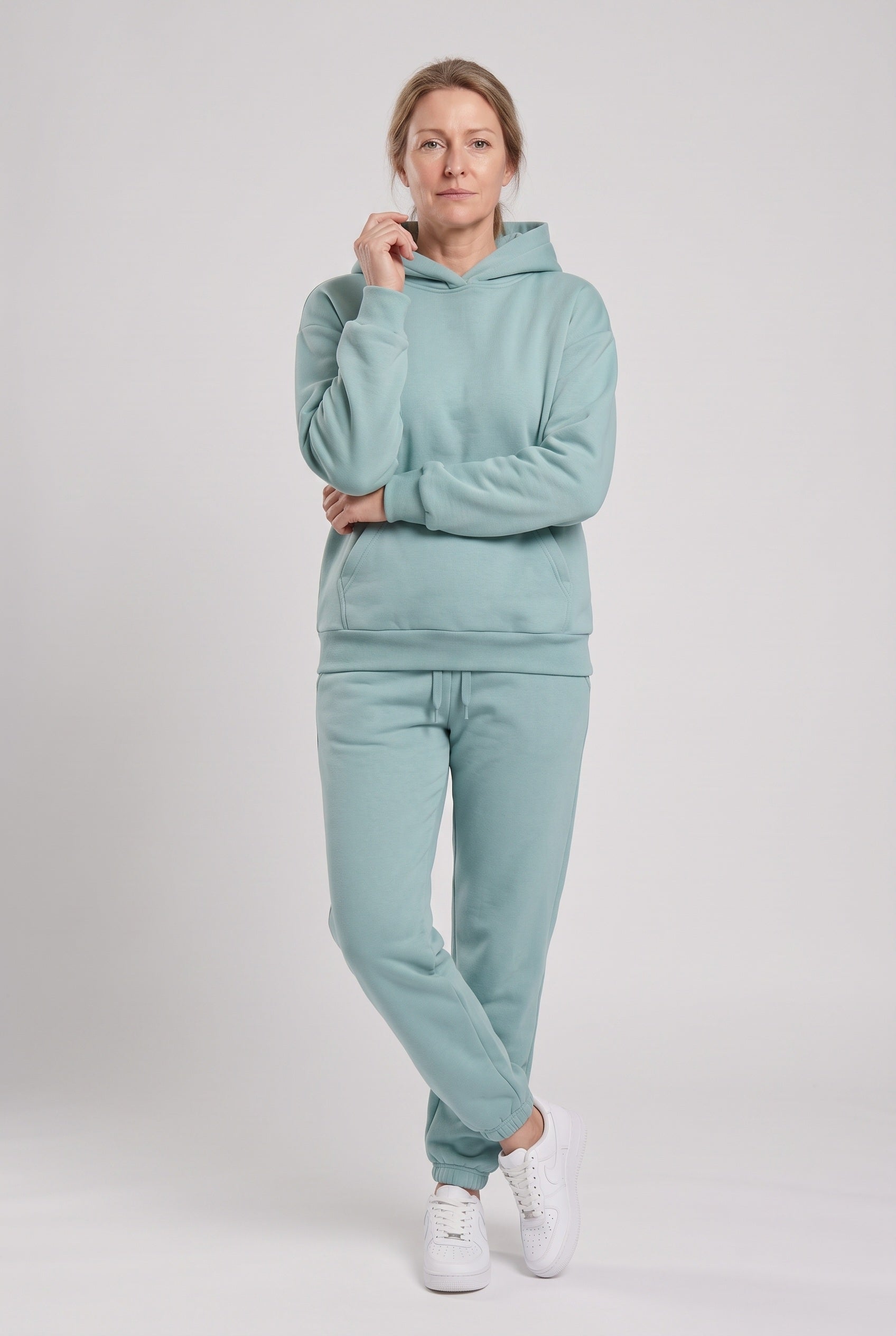 Women's Tracksuit | Hooded Jogger Set - Mint Blue